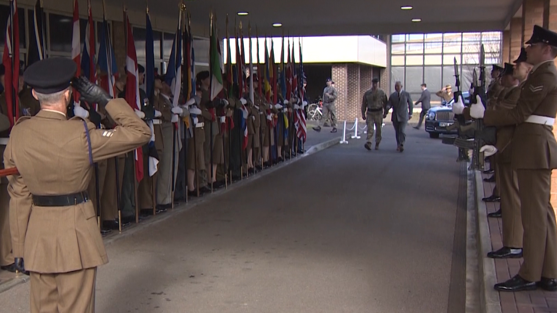 Honour guard greets Prince Charles during HQ ARRC visit