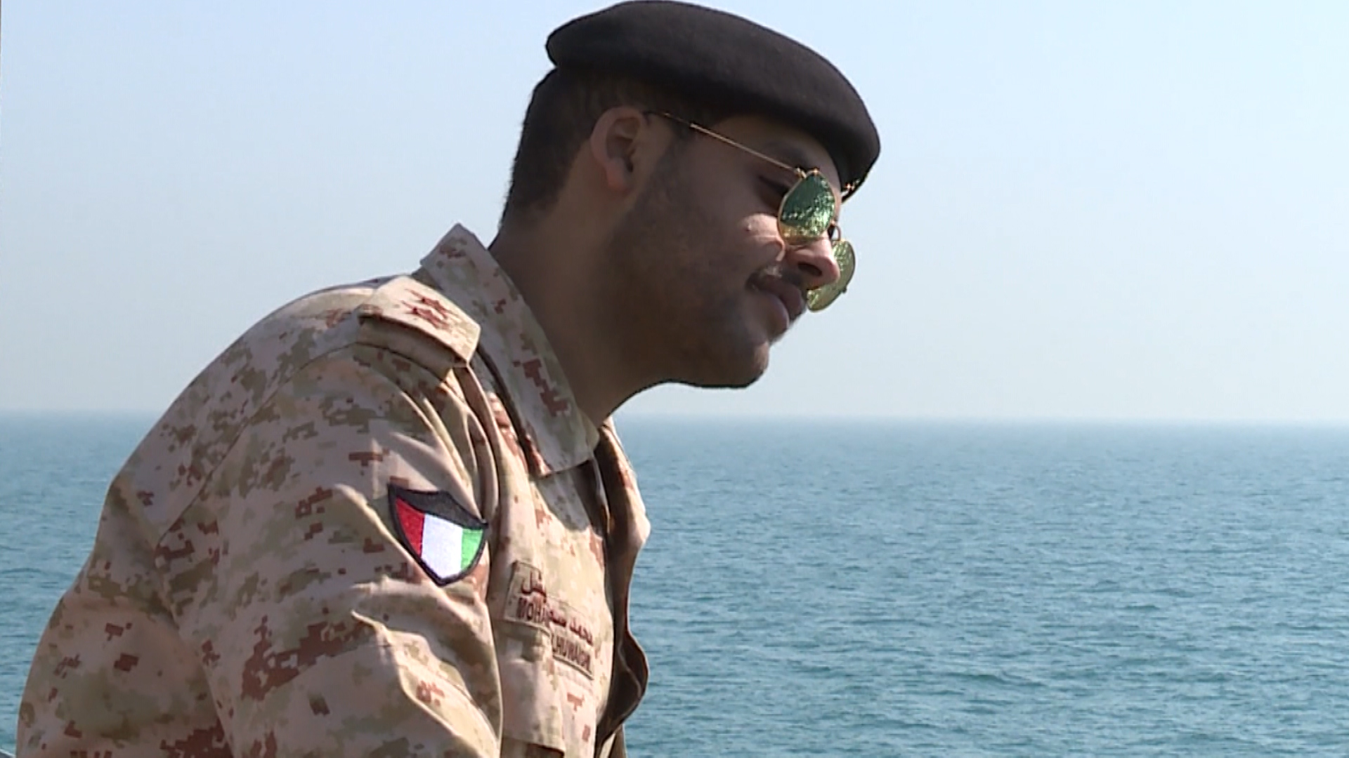 Member of Kuwait Armed forces on HMS Blyth