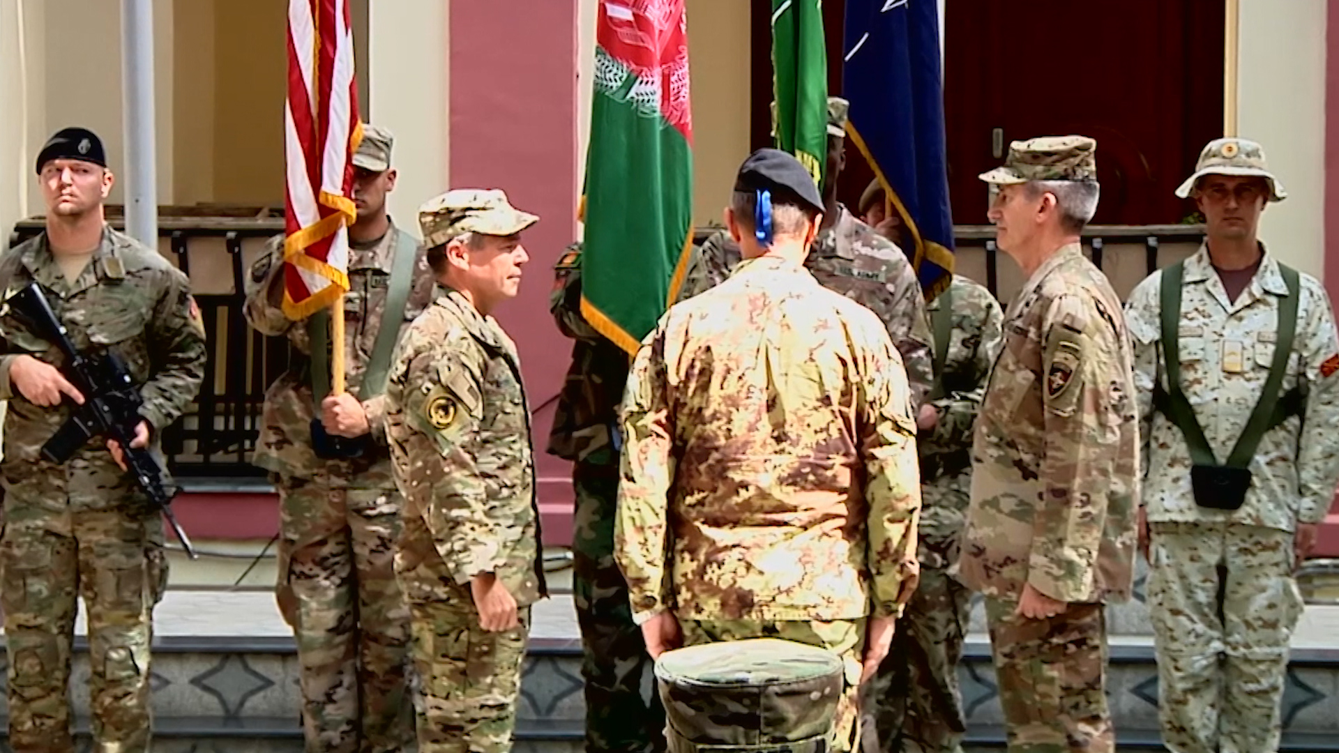 Handover ceremony for new commander of US and NATO forces in Afghanistan
