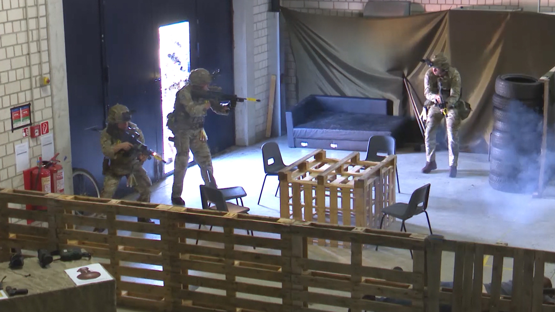 QRH soldiers put on a close quarters combat demonstration