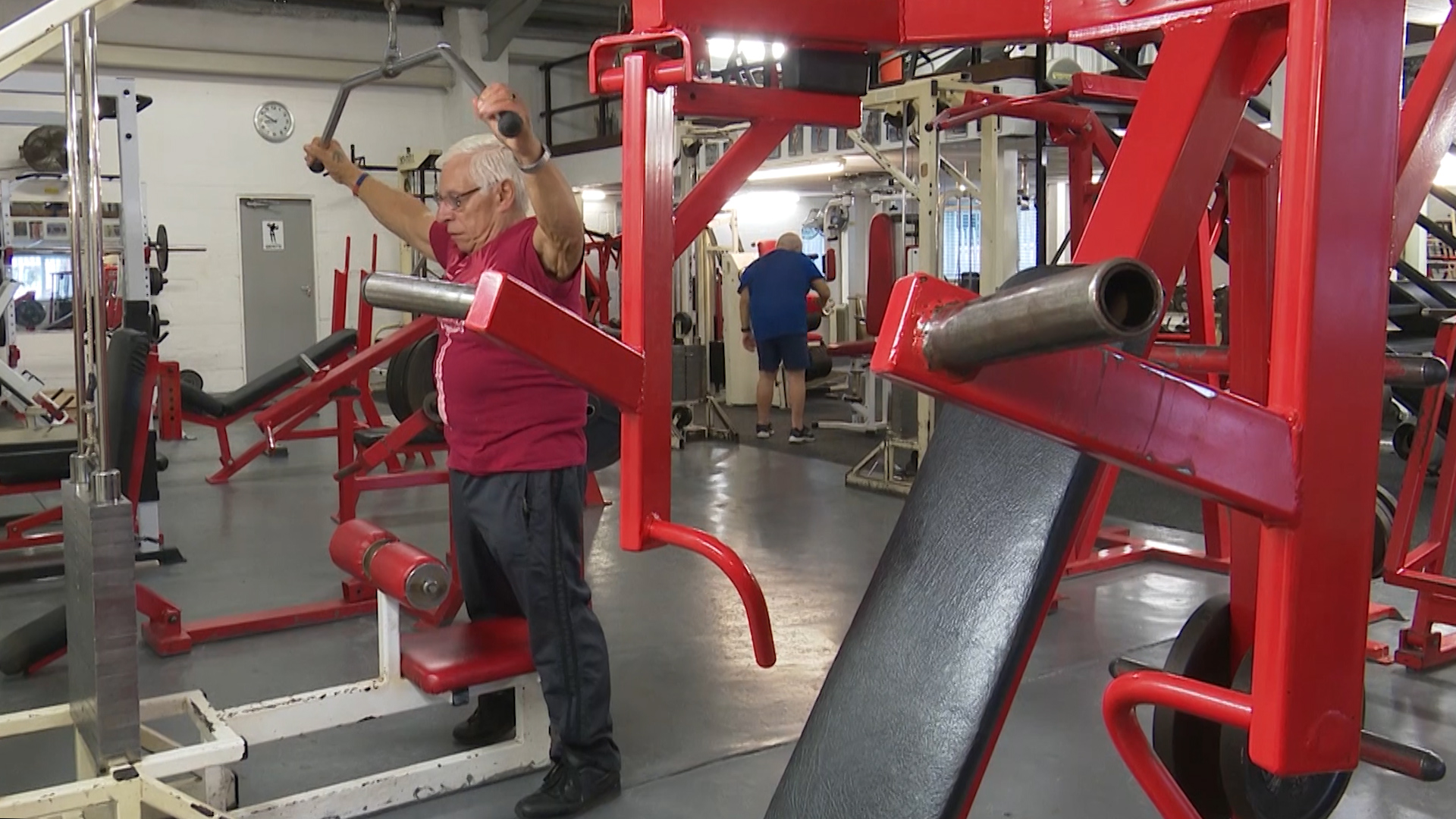 80-year-old Brian House still works out at his gym in York
