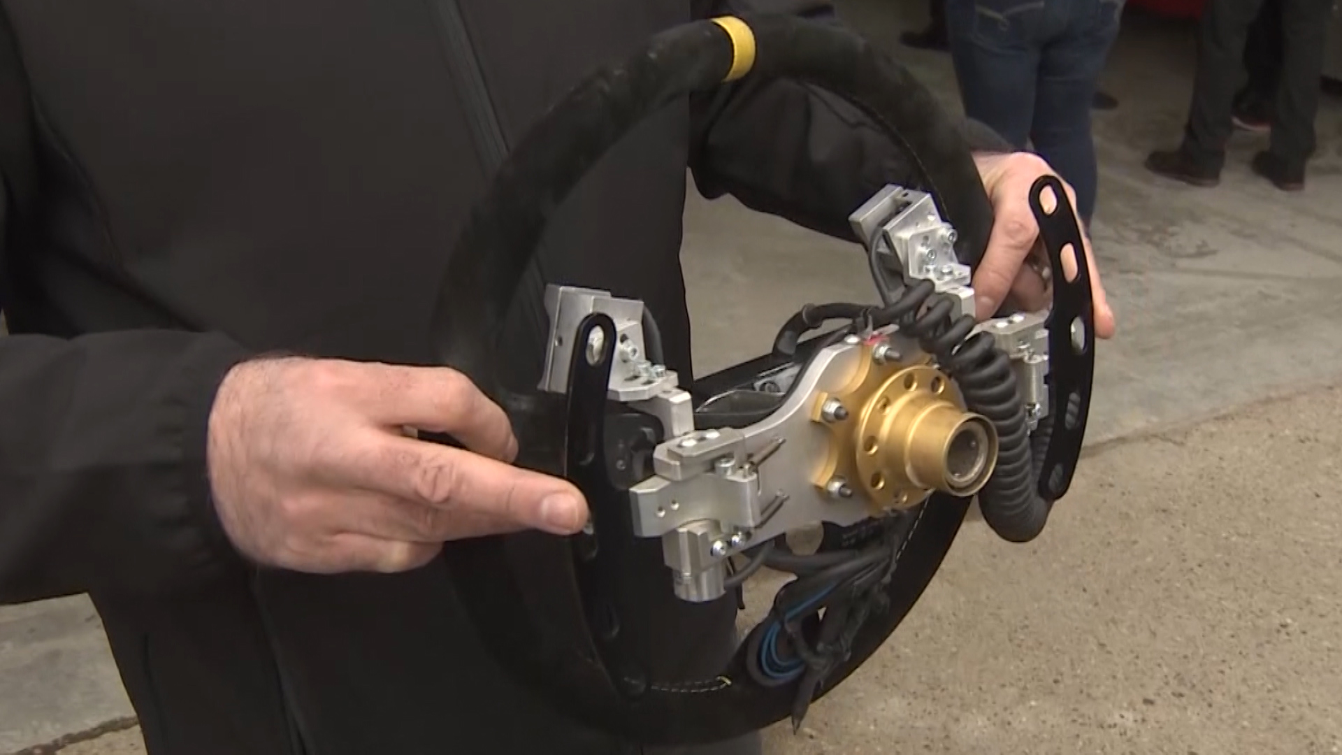 Team BRIT steering wheel with controls for disabled drivers