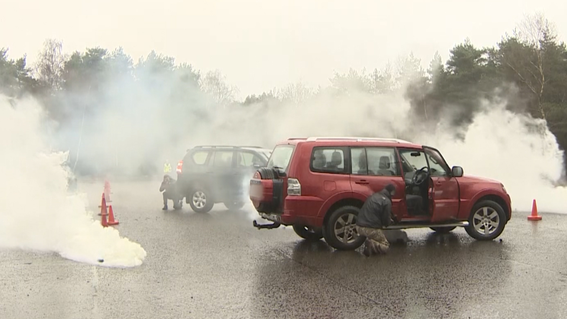 RMP close protection unit in car attack demonstration 