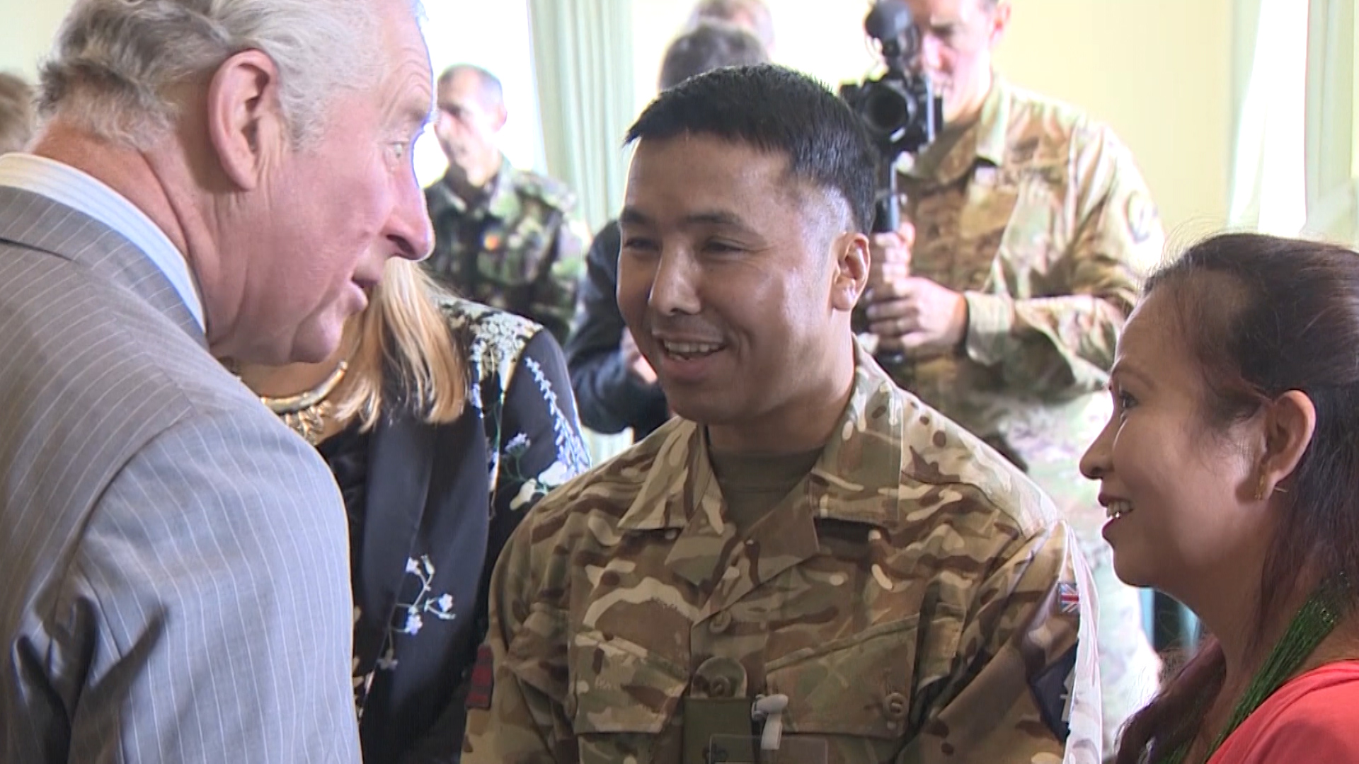Prince Charles meets Gurkha personnel during ARRC visit