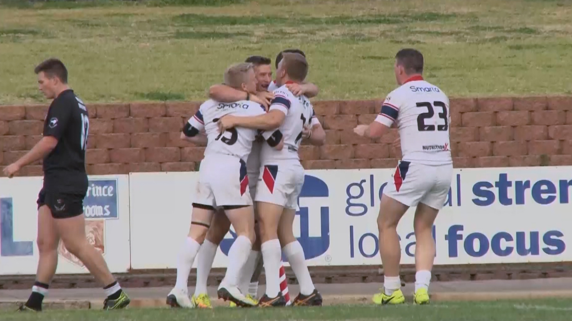 UKAF celebrate try against NZ in Defence World Cup