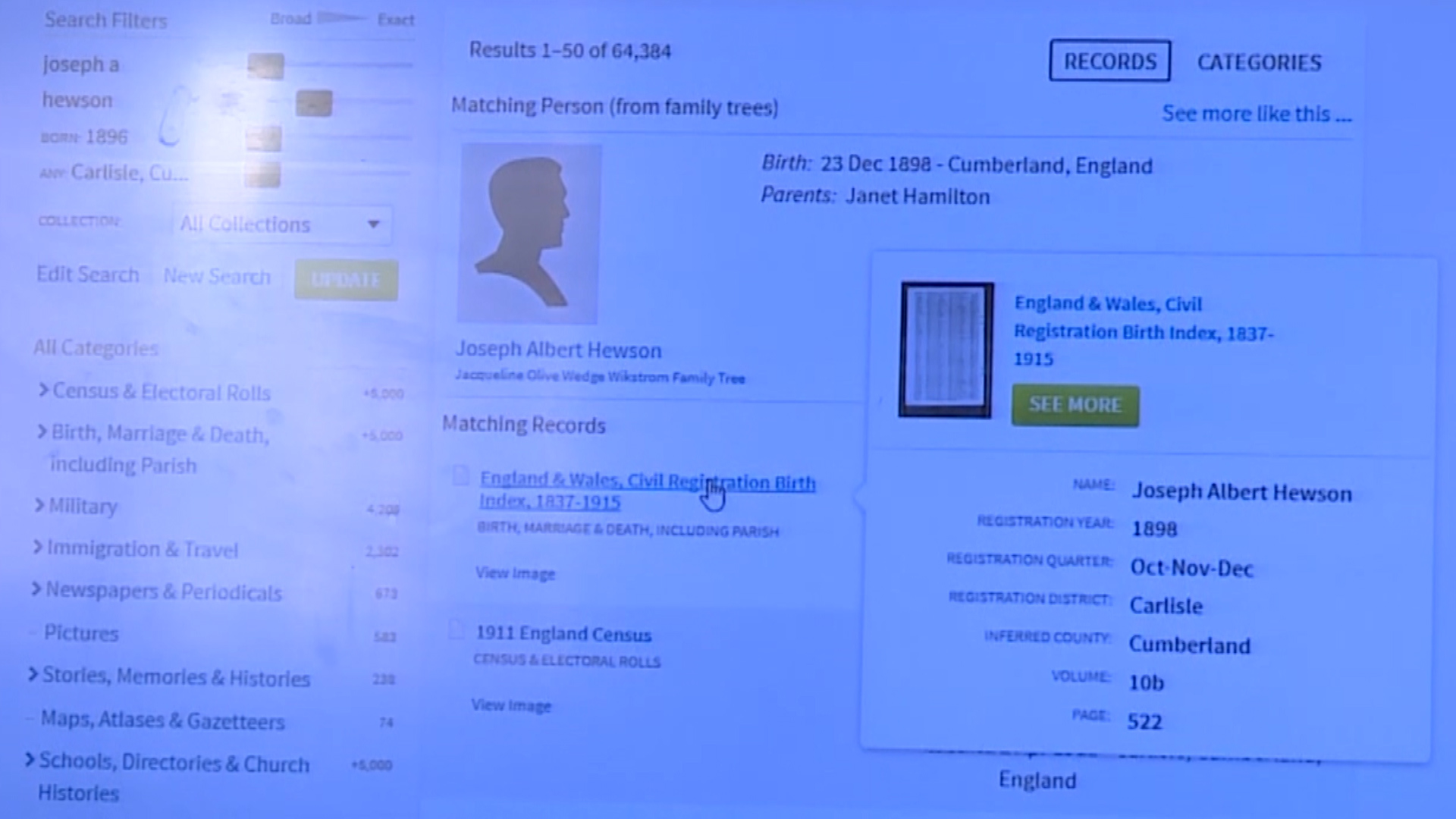 Students trace details of WW1 soldier Joseph Albert Hewson