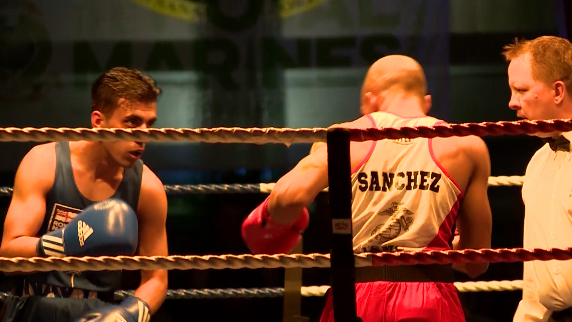 Royal Marine AB Raheen Ali fights USMC Sgt Kemuel Sanchez