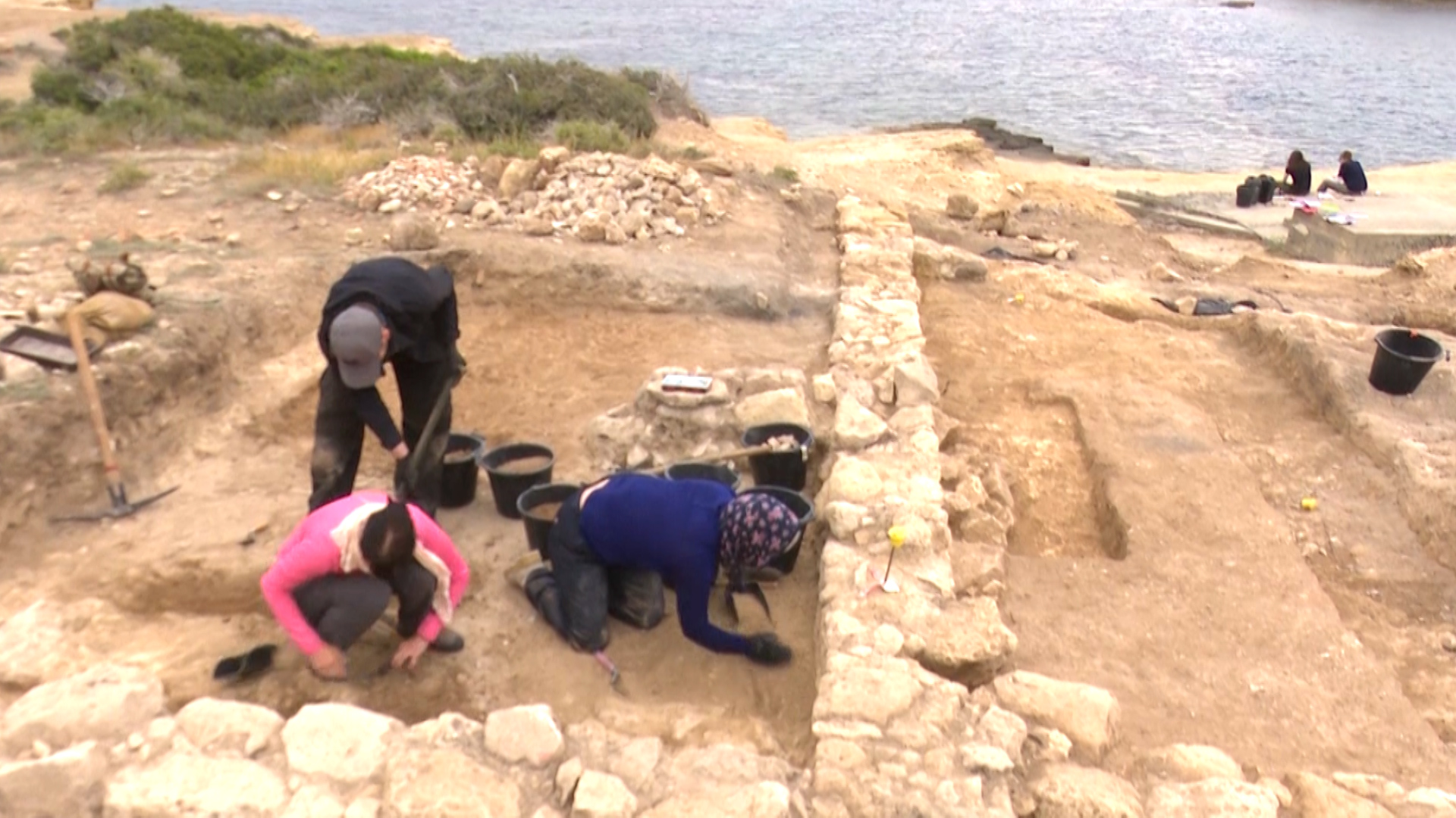 Archaeologist explore site of ancient Roman port at RAF Akrotiri in Cyprus