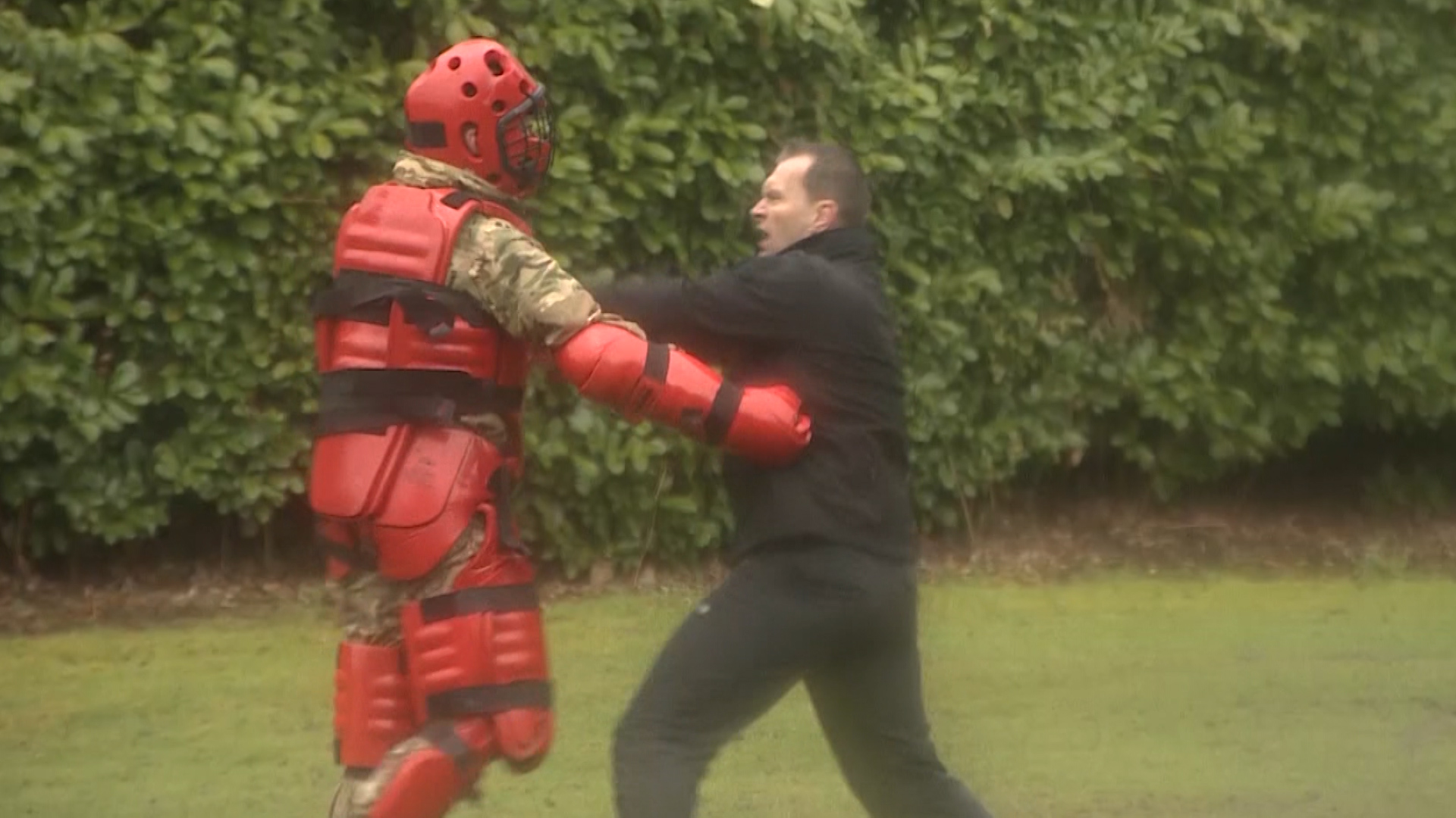 RMP Close Protection Unit officers demonstrate unarmed combat
