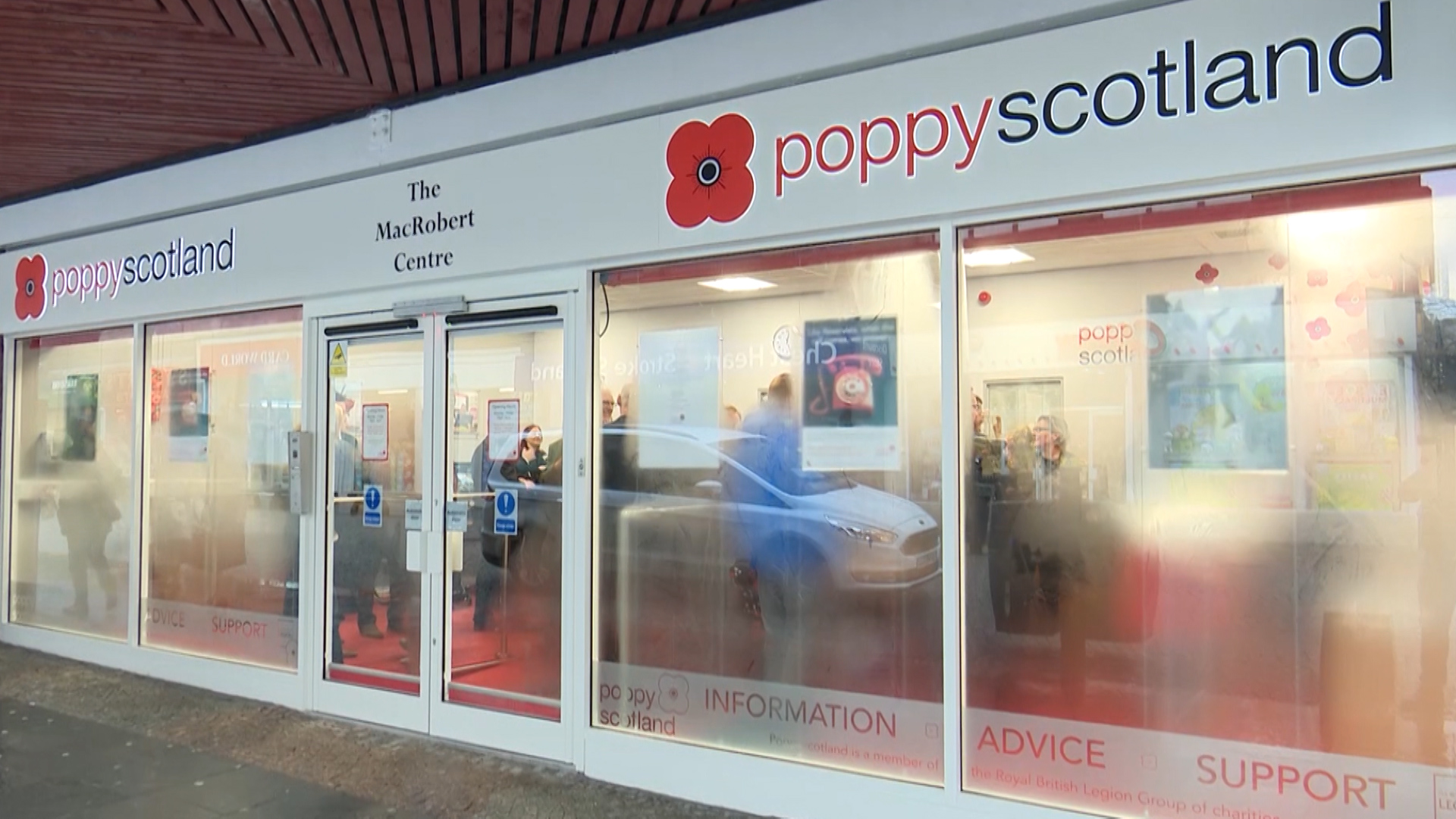 Outside of new Poppy Scotland welfare centre in Kilmarnock