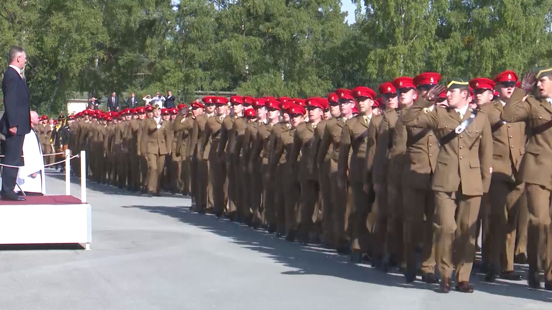 Veterans and families joined troops at QRH 25th birthday ceremony.
