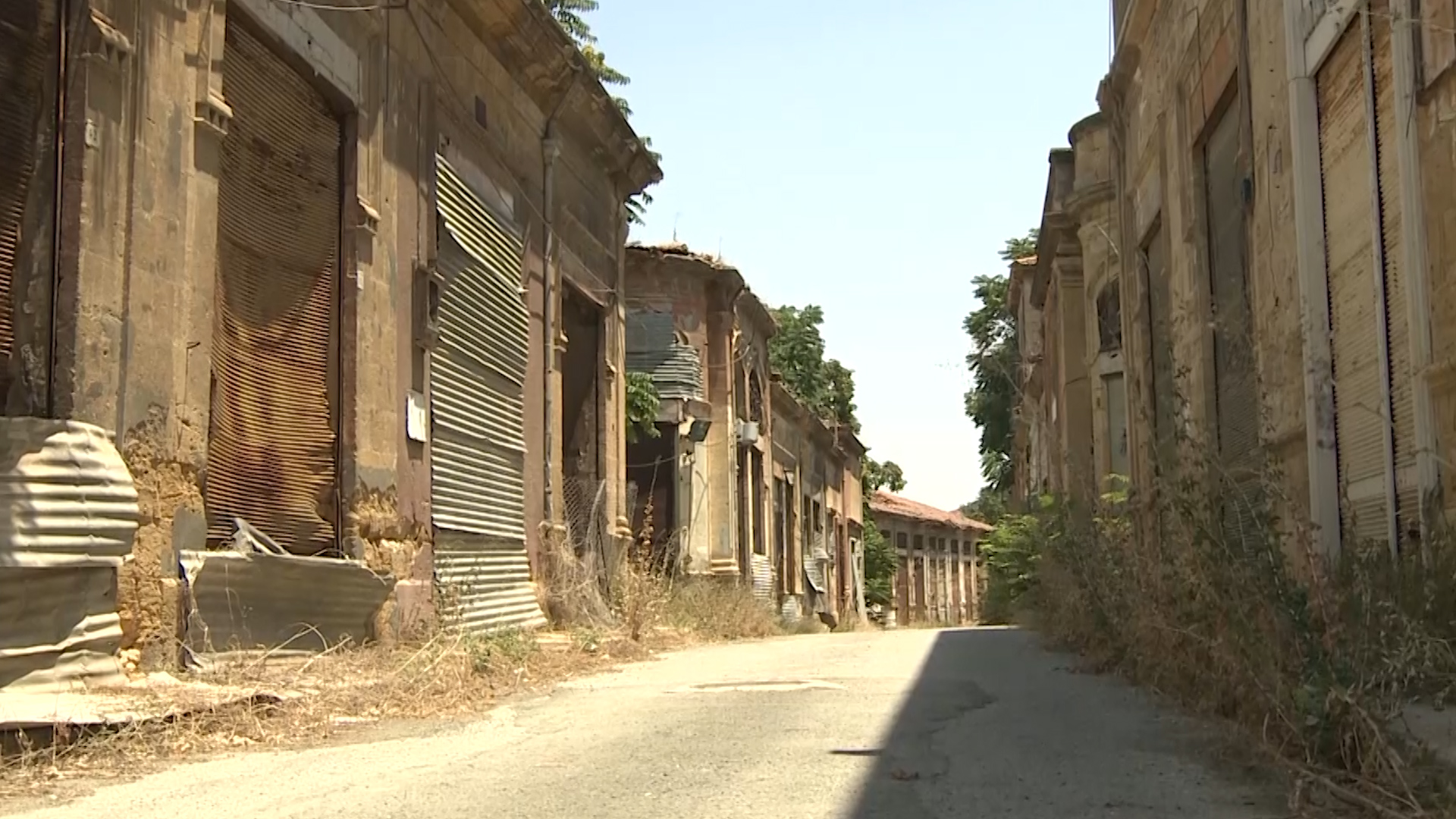 Abandoned shops Cyprus buffer zone