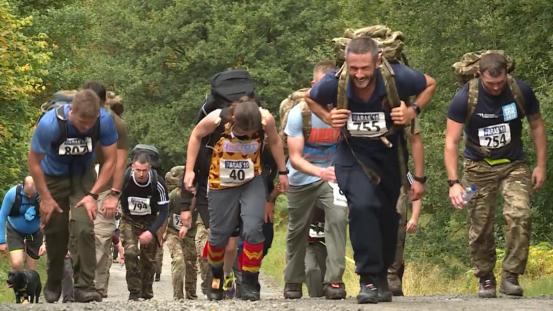 Competitors climb hill at PARAS' 10 endurance challenges