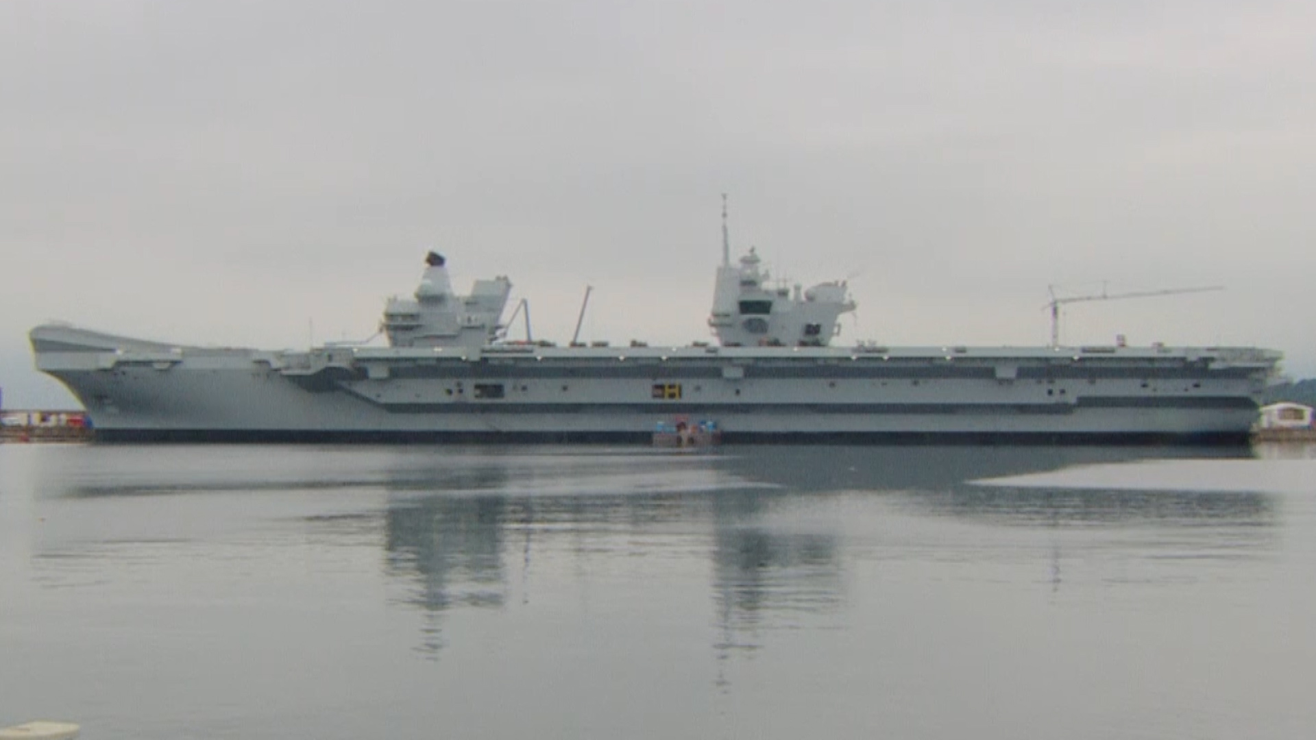 HMS Queen Elizabeth on water