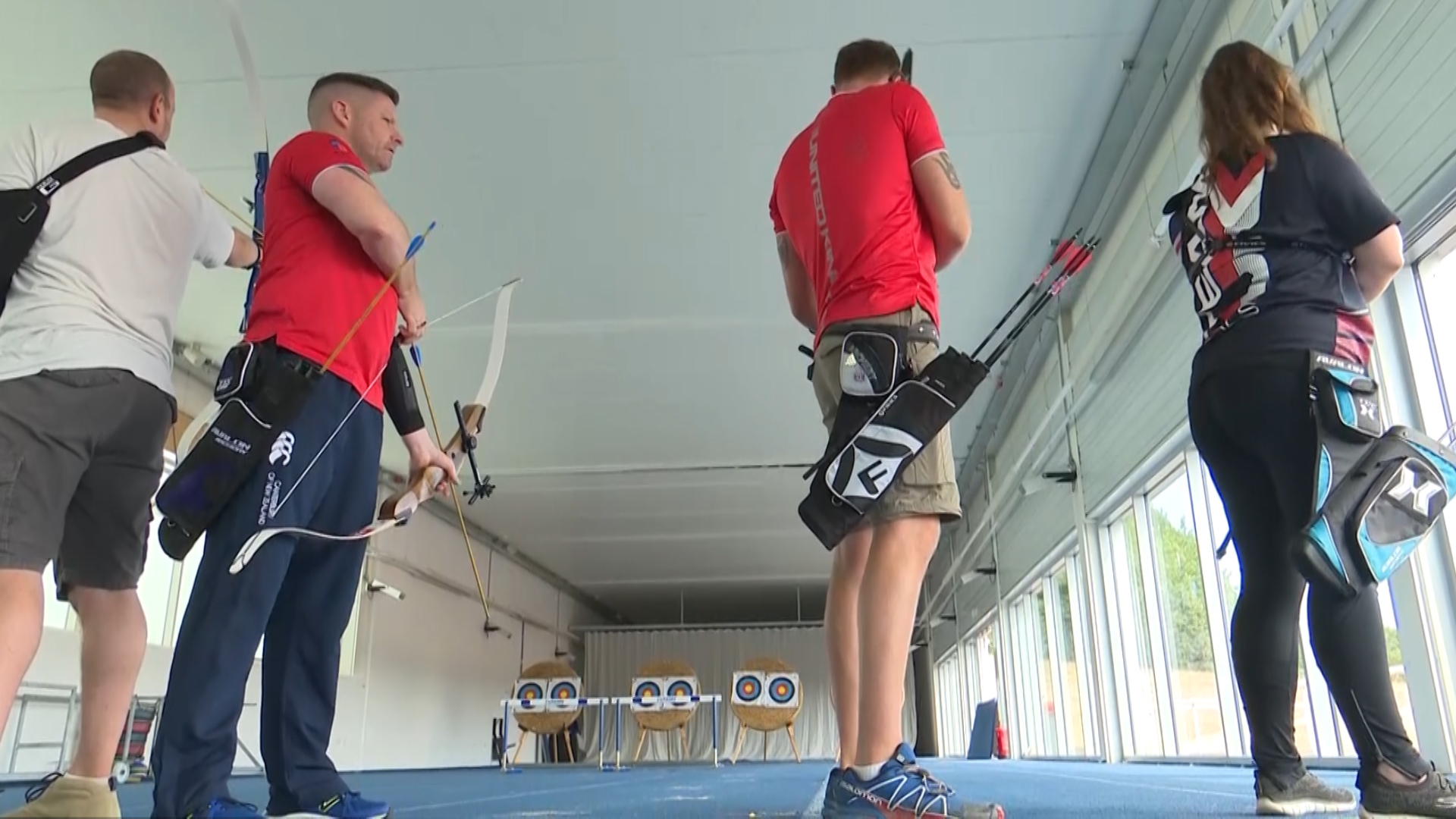 Army veteran Danny Shanahan at Archery training for the Invictus Games.