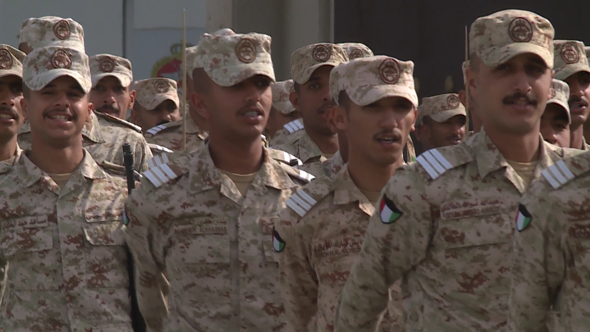 Kuwait soldiers on parade