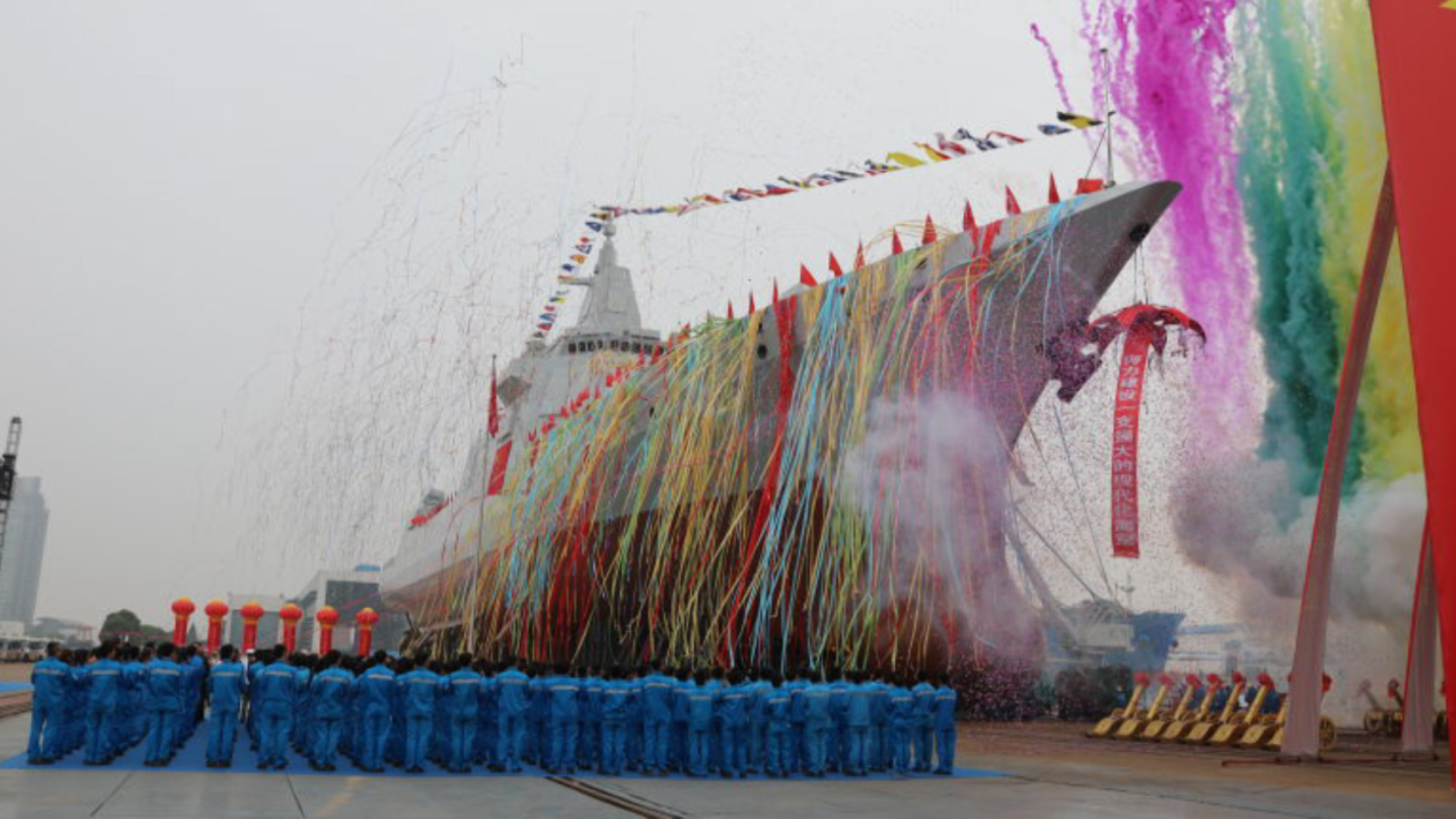 China launches new Type 055 destroyer