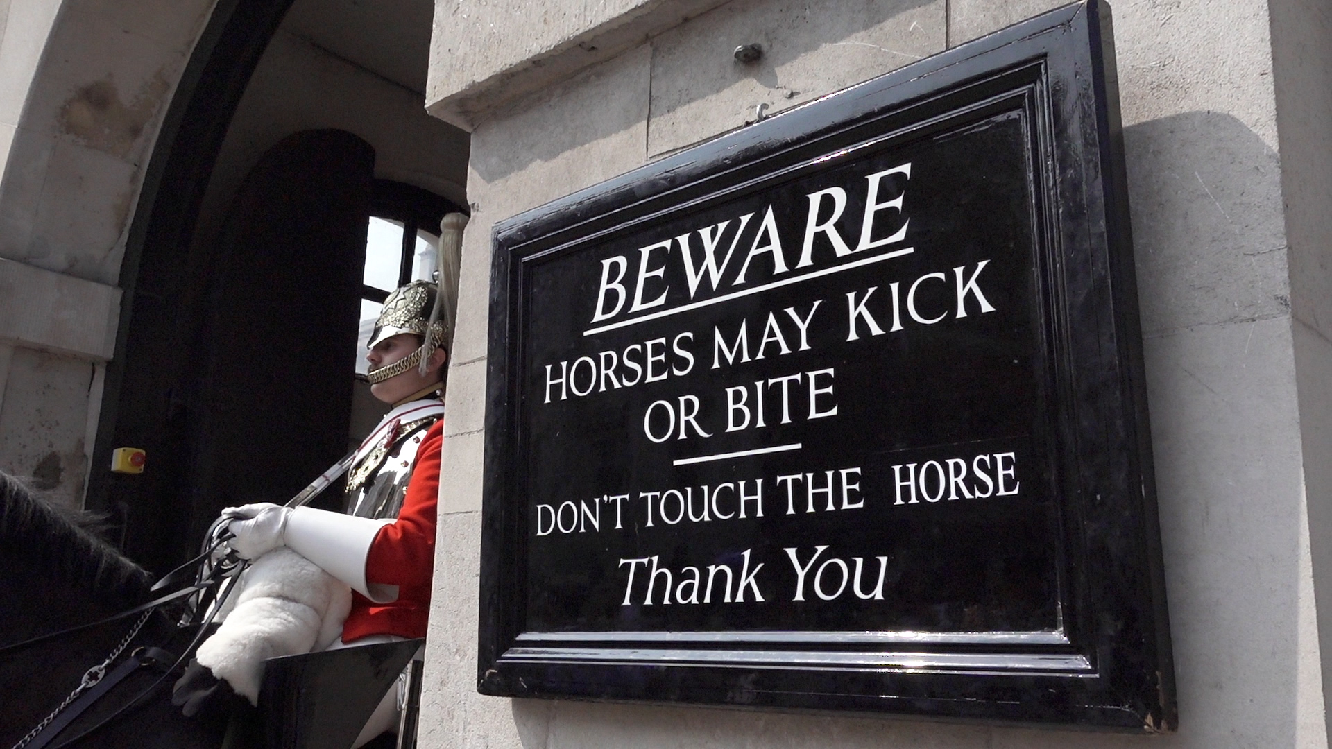 New signs at horse guards