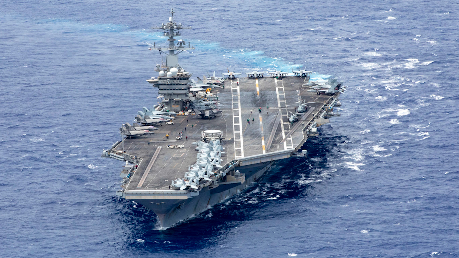 Nimitz-class aircraft carrier USS Abraham Lincoln CVN 72 sails the Pacific Ocean 01082024 CREDIT US Dept of Def