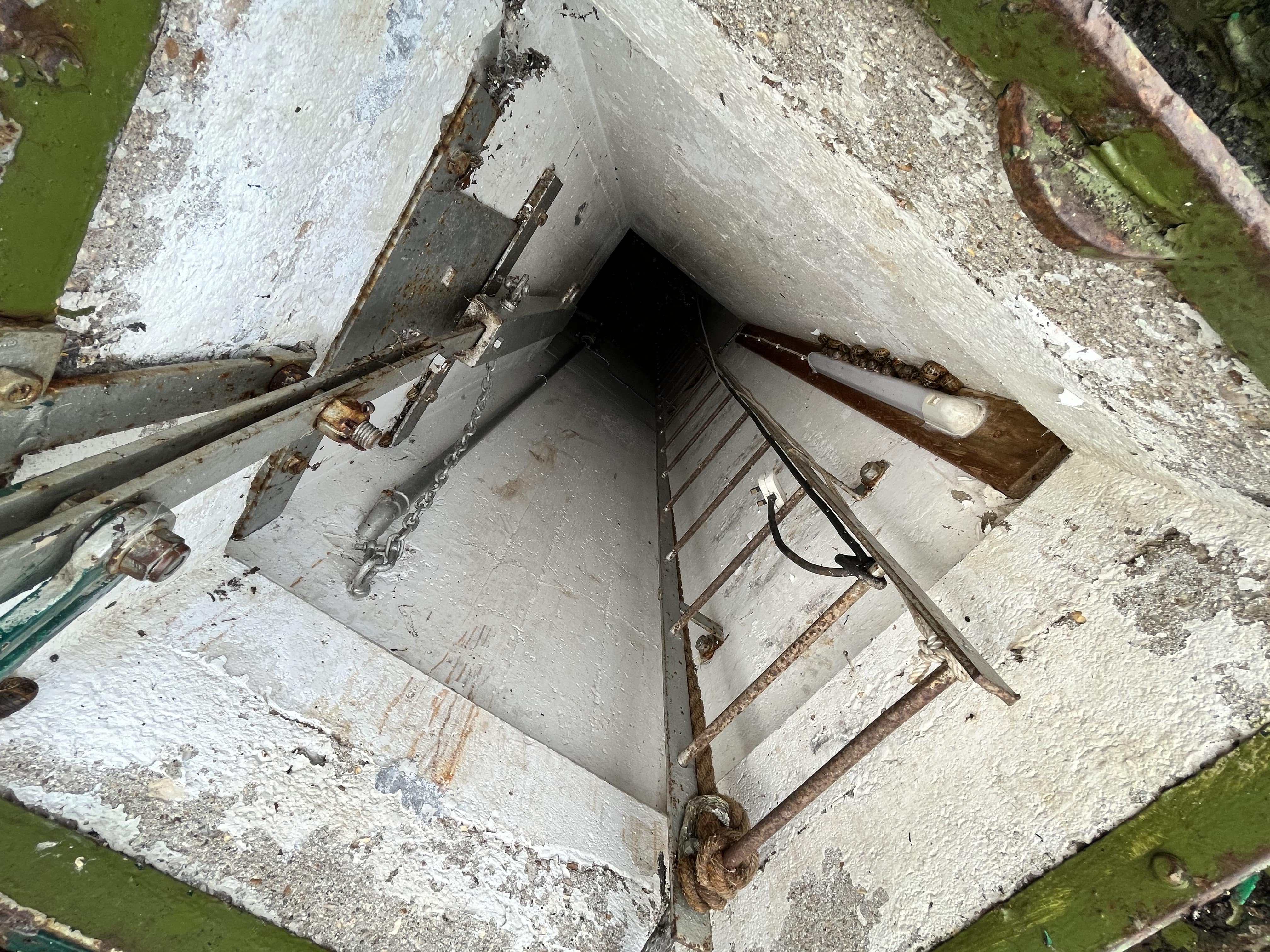 14-foot entrance shaft leading to secret underground nuclear bunker (Picture: SDL Property Auctions).