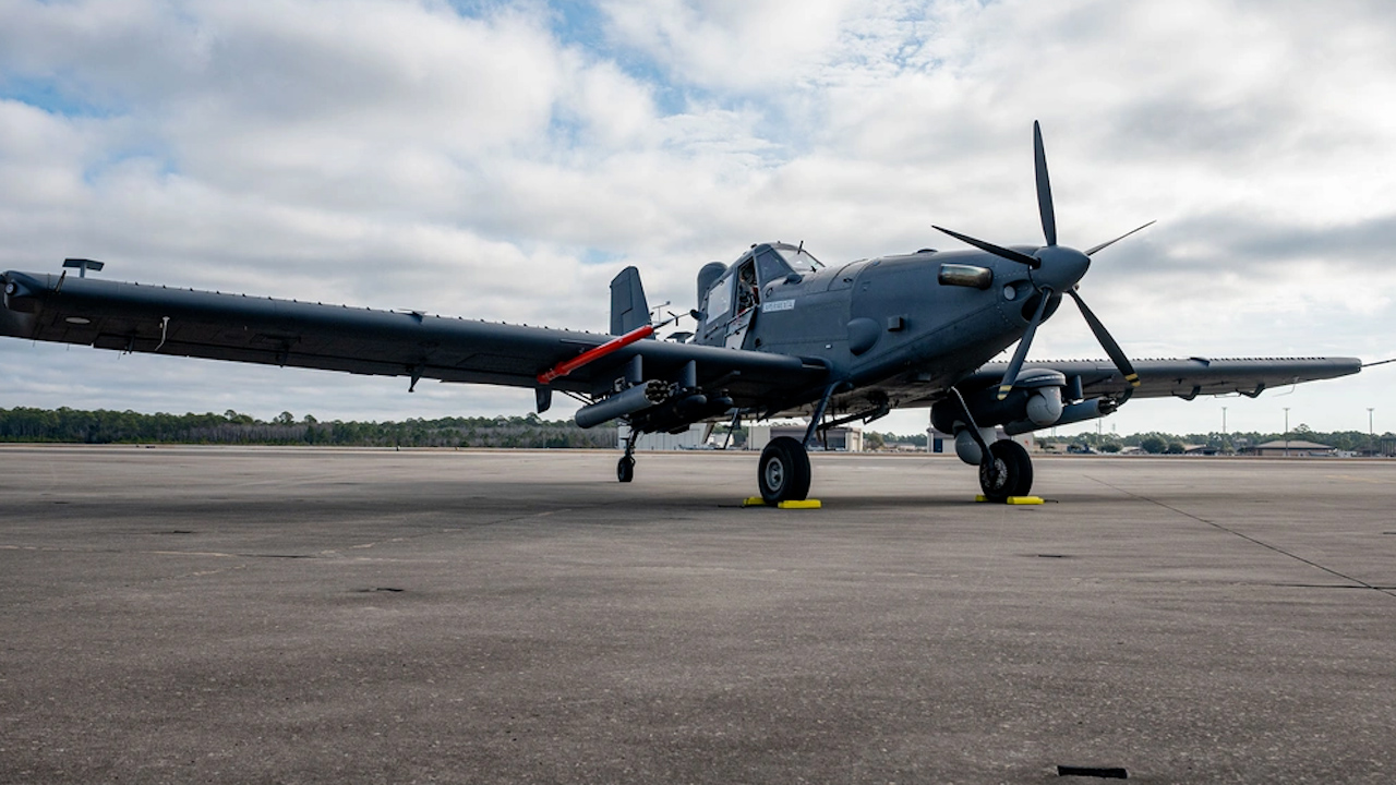 Air Force Special Operations Command's newest airframe, the OA-1K, have officially been named the Skyraider II (Picture: US Air Force)