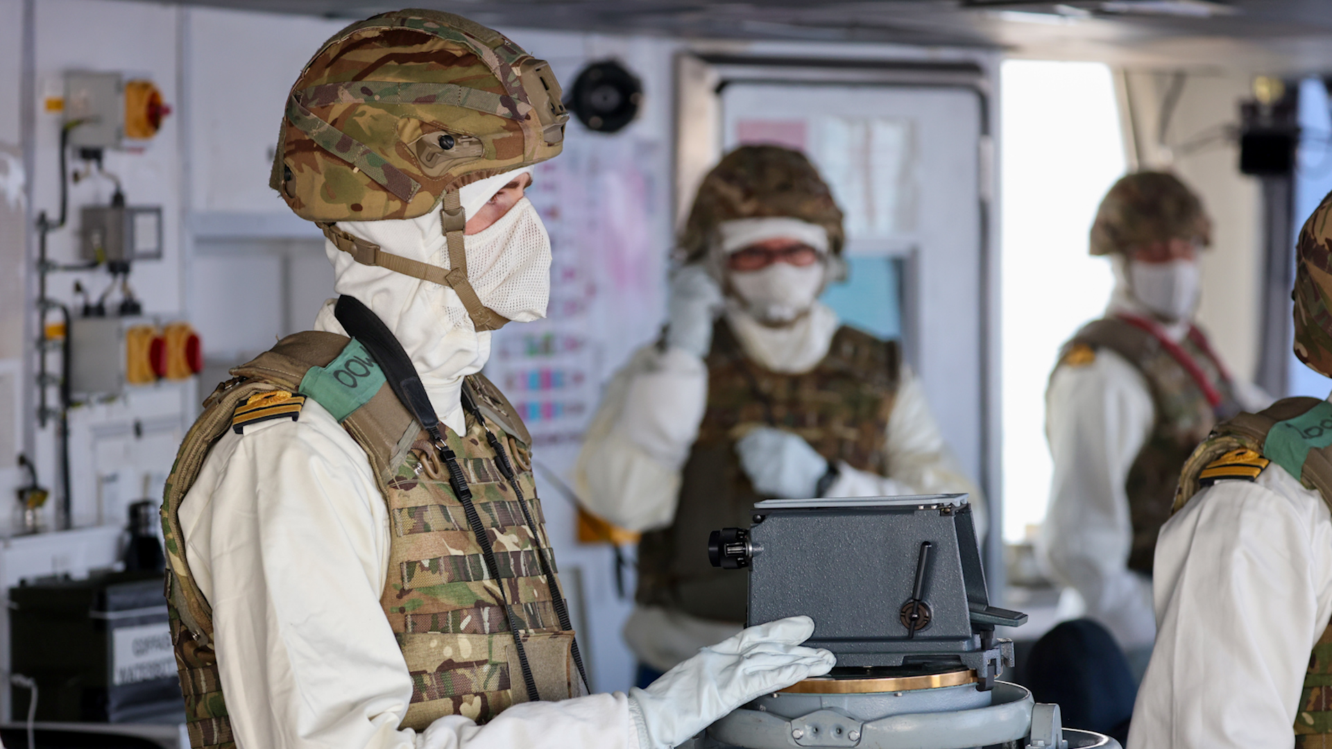 Officer of the Watch is seen here on the bridge of HMS Diamond in the Red Sea 05012024 CREDIT MOD