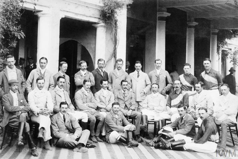 Officers involved in the Inter-Regimental Polo Tournament at Meerut, 1899 - Winston Churchill is second from right