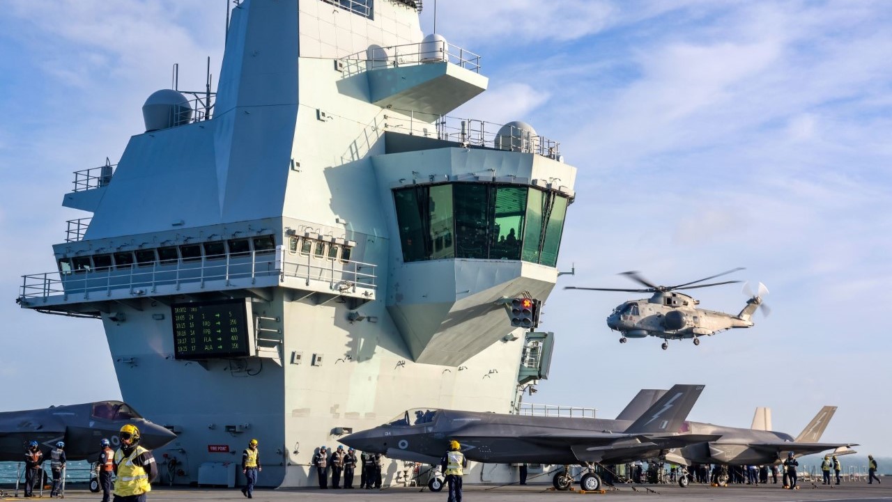 On board HMS Queen Elizabeth (Picture: Royal Navy).