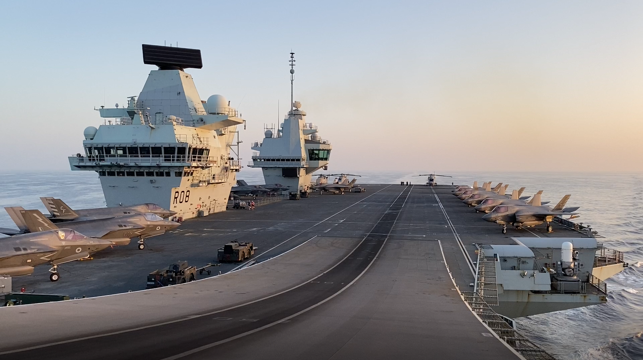 On board HMS Queen Elizabeth docking in Oman 04112021 Credit BFBS.PNG