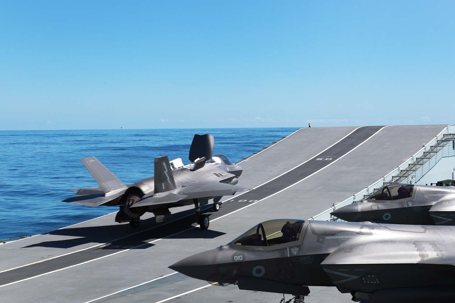 One of the F-35Bs taking off from HMS Queen Elizabeth for carrier sea trials (Picture: Royal Navy).