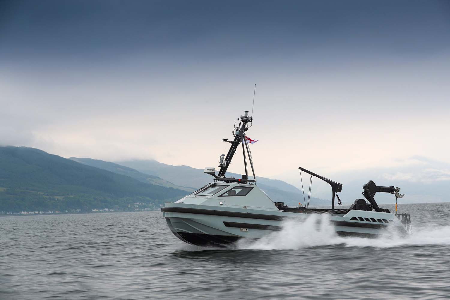 One of the Royal Navy's autonomous minehunting boats 