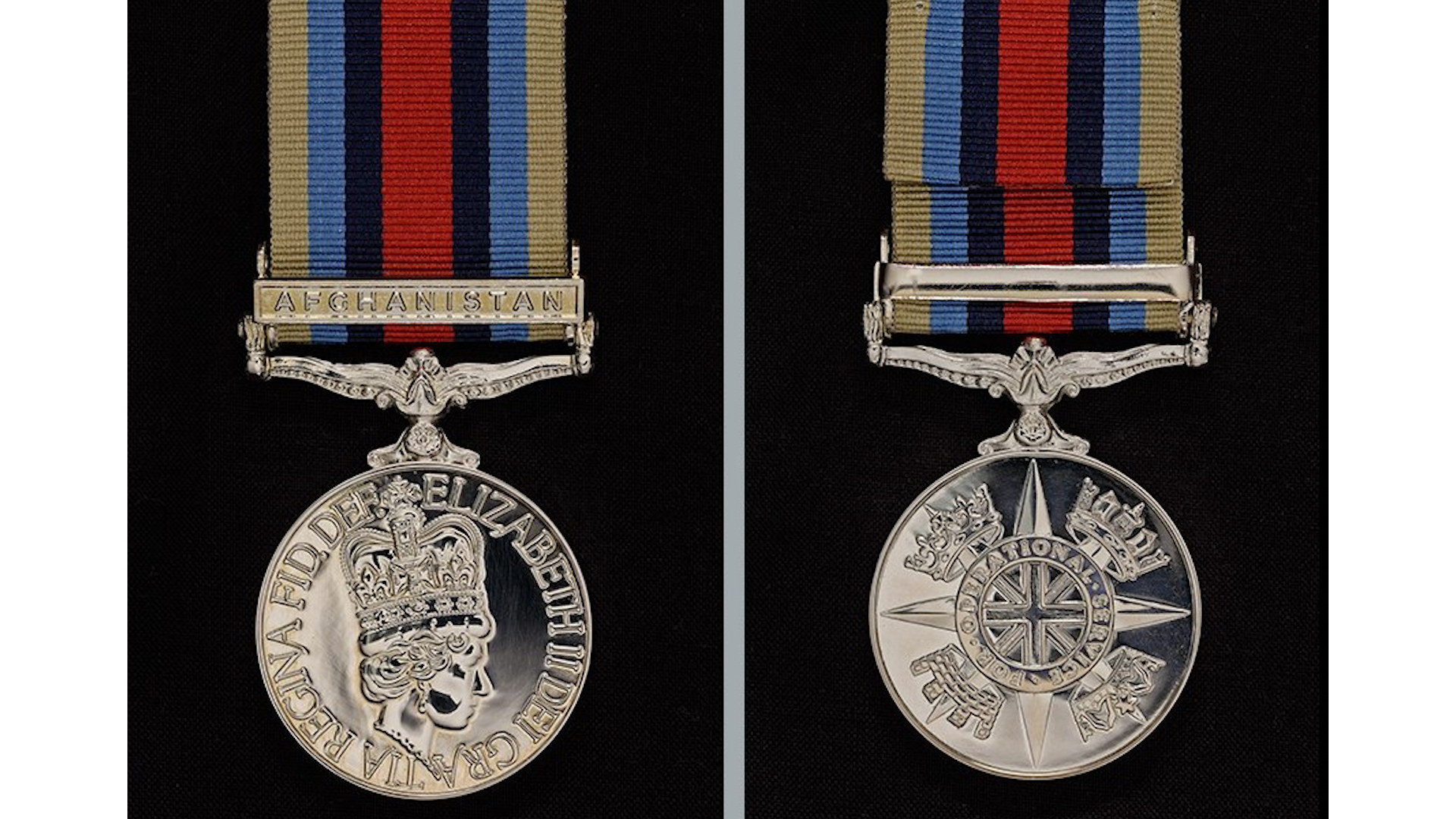 The Afghanistan Medal with Clasp front and back (Picture: MOD).