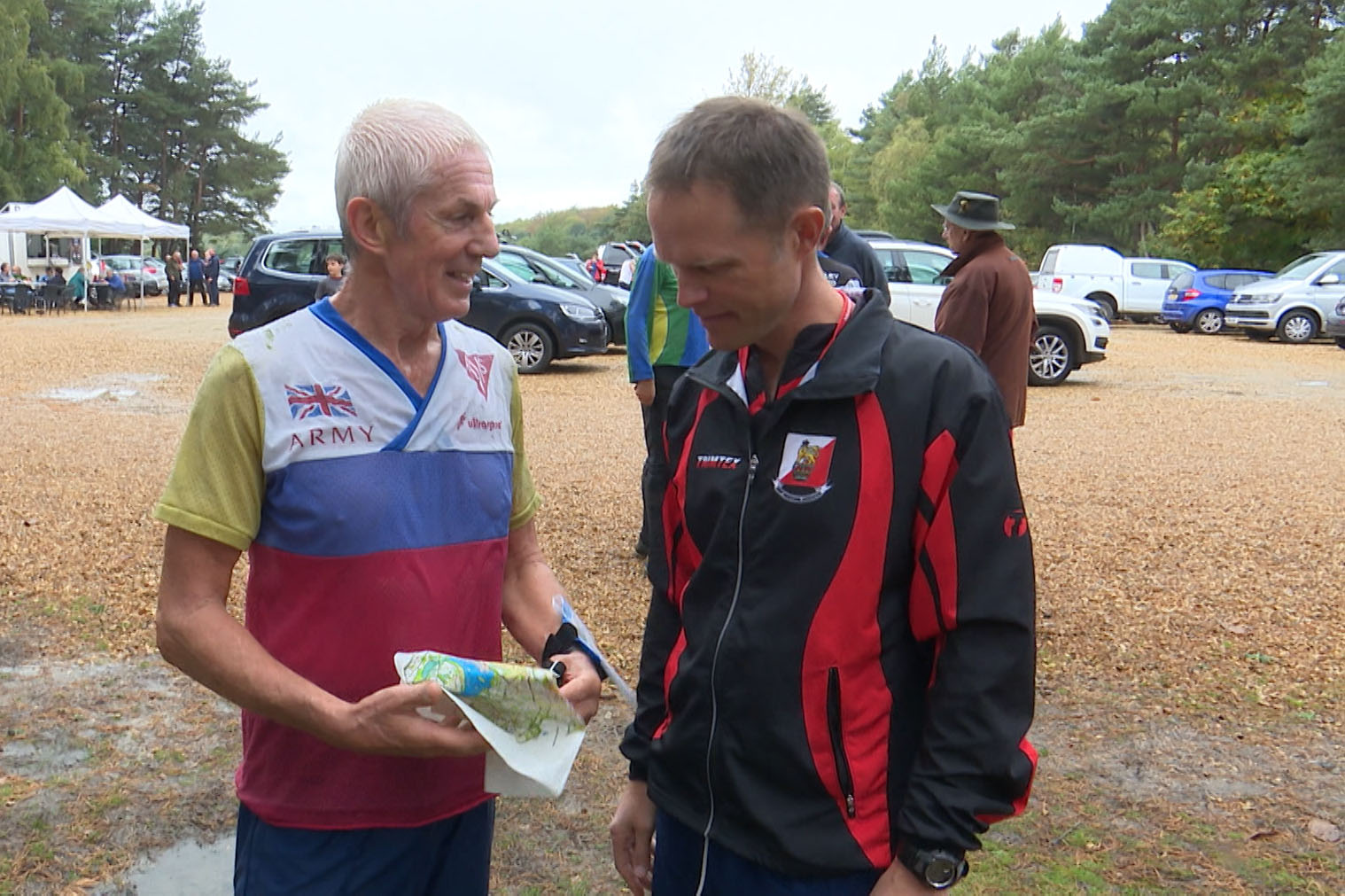 Major (Retired) Colin Dickson (left) is considered a mainstay of the orienteering in Army circles.