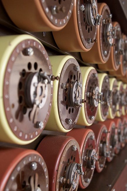 Original Bombe Machine at Britain's wartime code breaking centre, Bletchley Park 161001 CREDIT MOD
