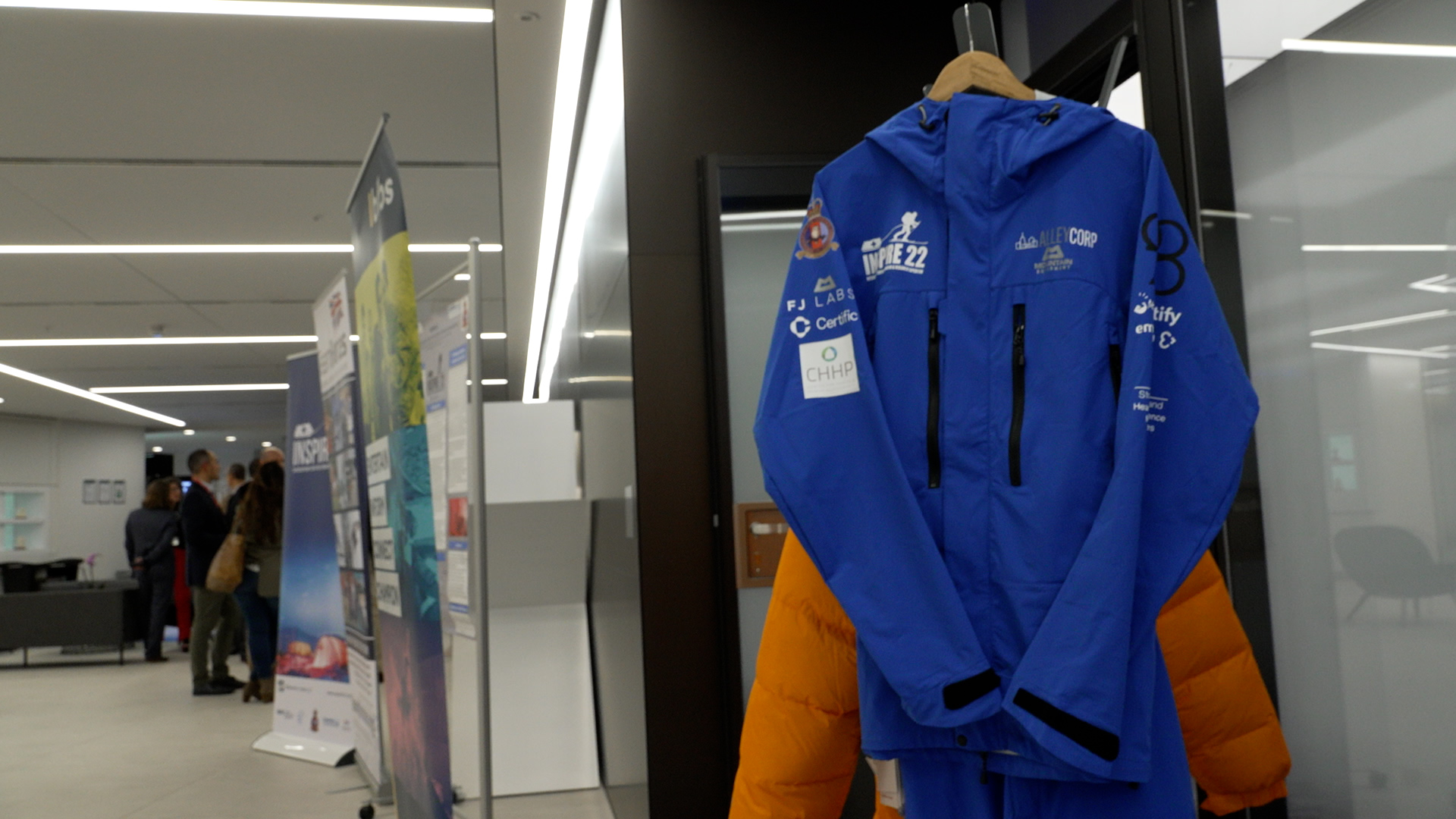 Outfits on show at the London launch of the Inspire 22 Antarctic expedition.