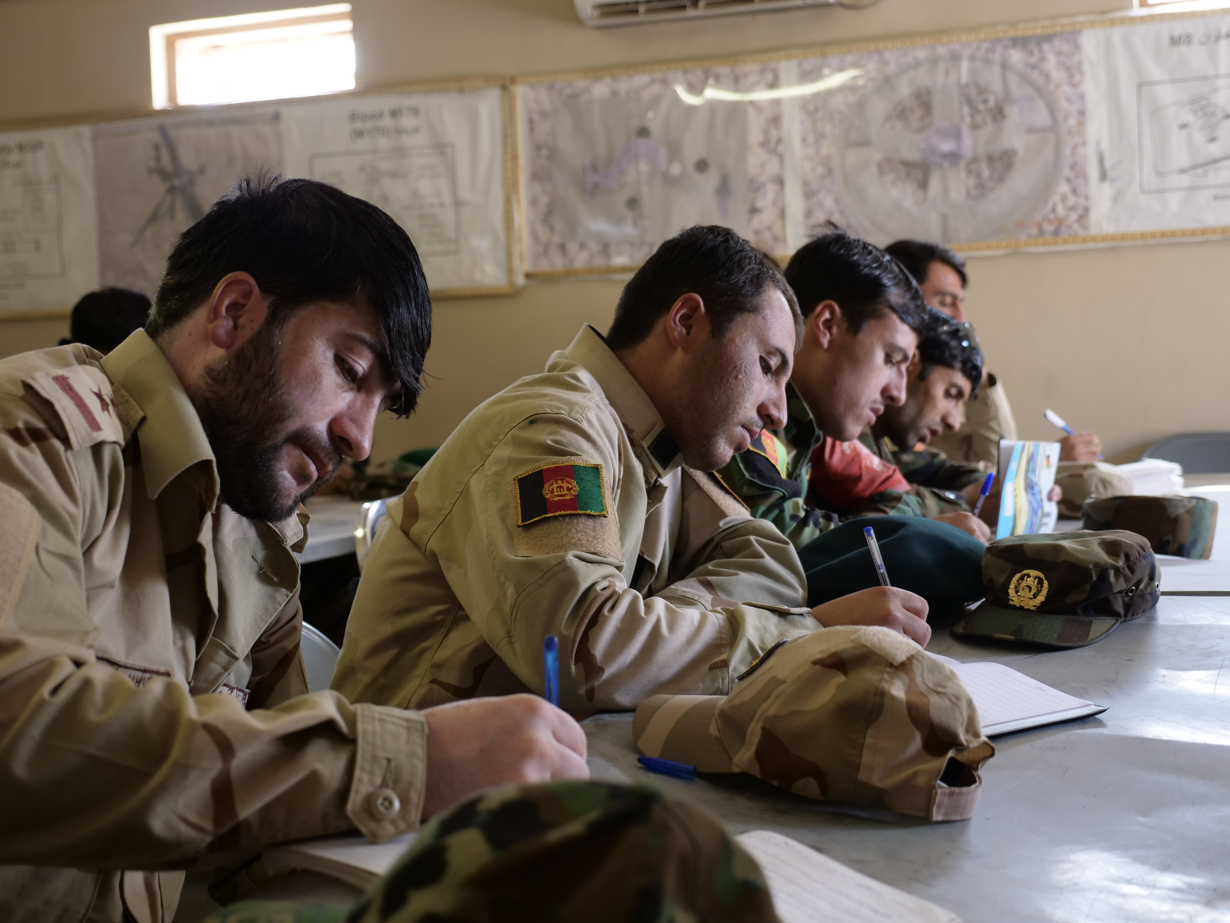 Afghan Forces in classroom