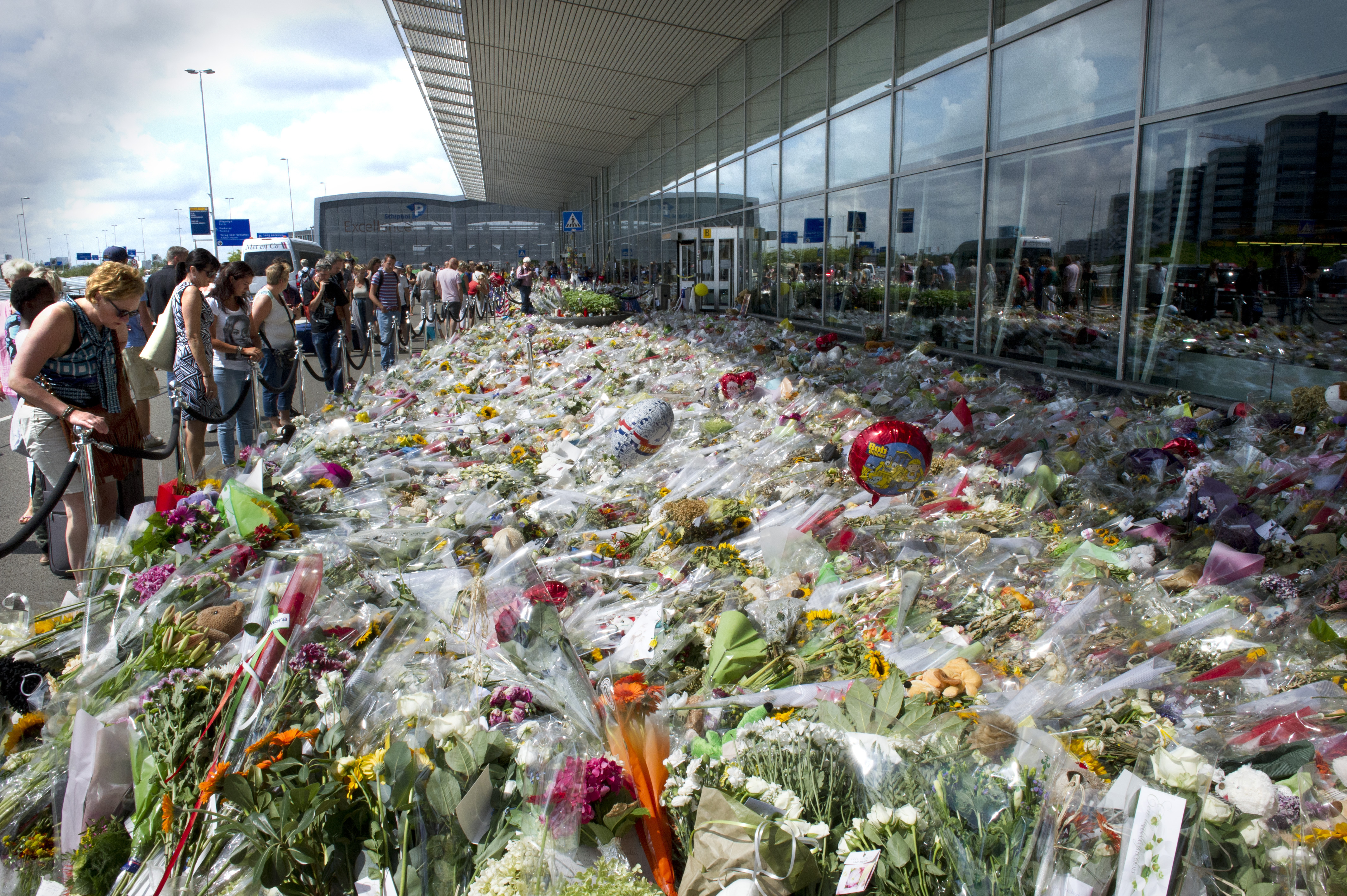 Flowers for victims of Malaysian Airlines flight MH17
