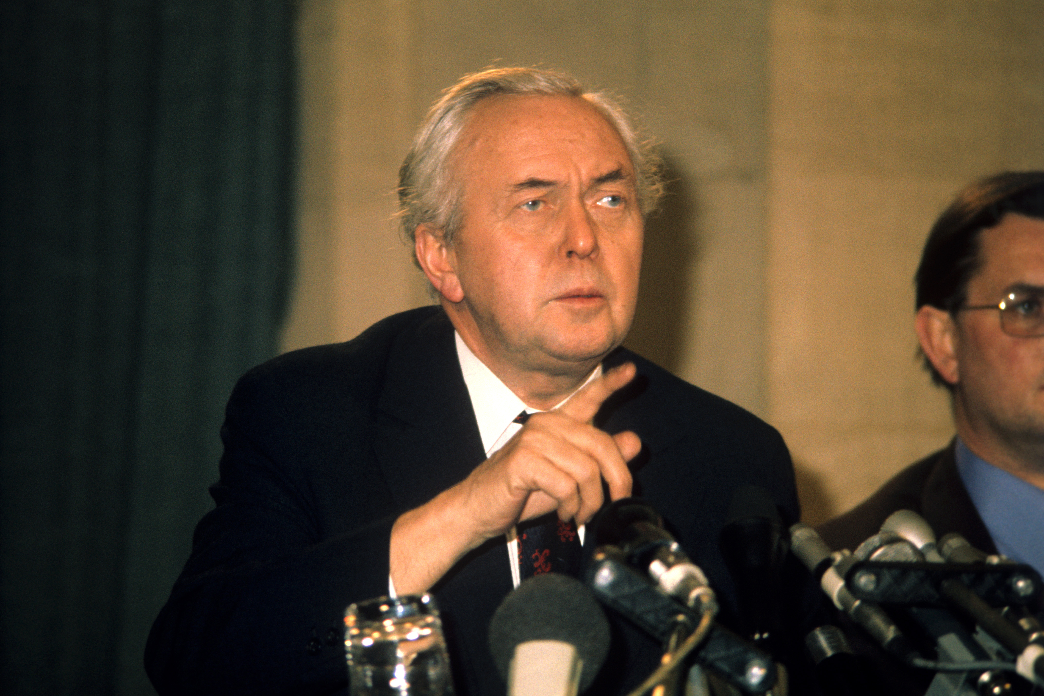 Mr Harold Wilson at a Press Conference after his announcement that he is to give up office as Prime Minister when a successor has been elected.