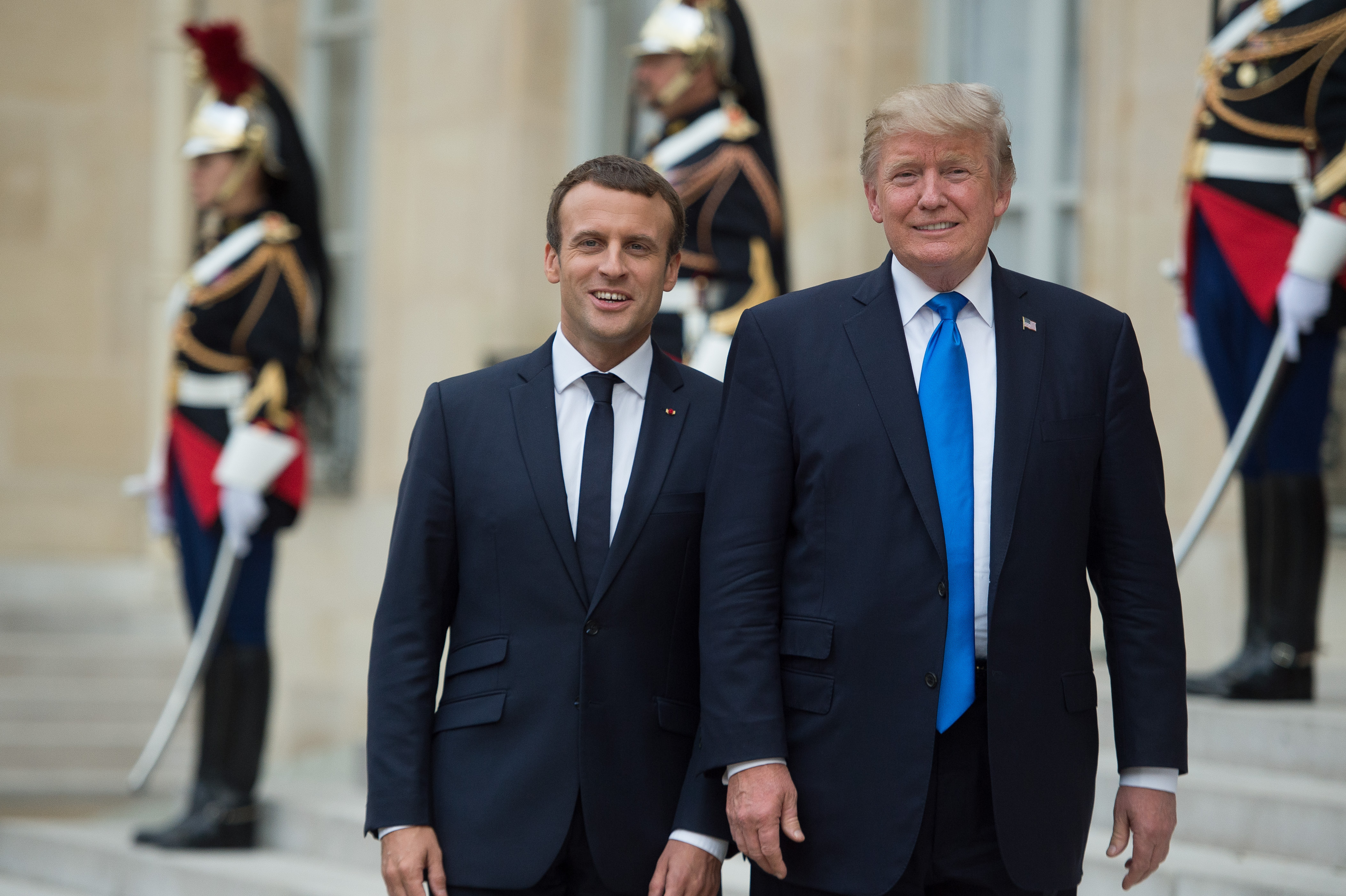 President Trump and President Macron meeting earlier this year (Picture: PA).
