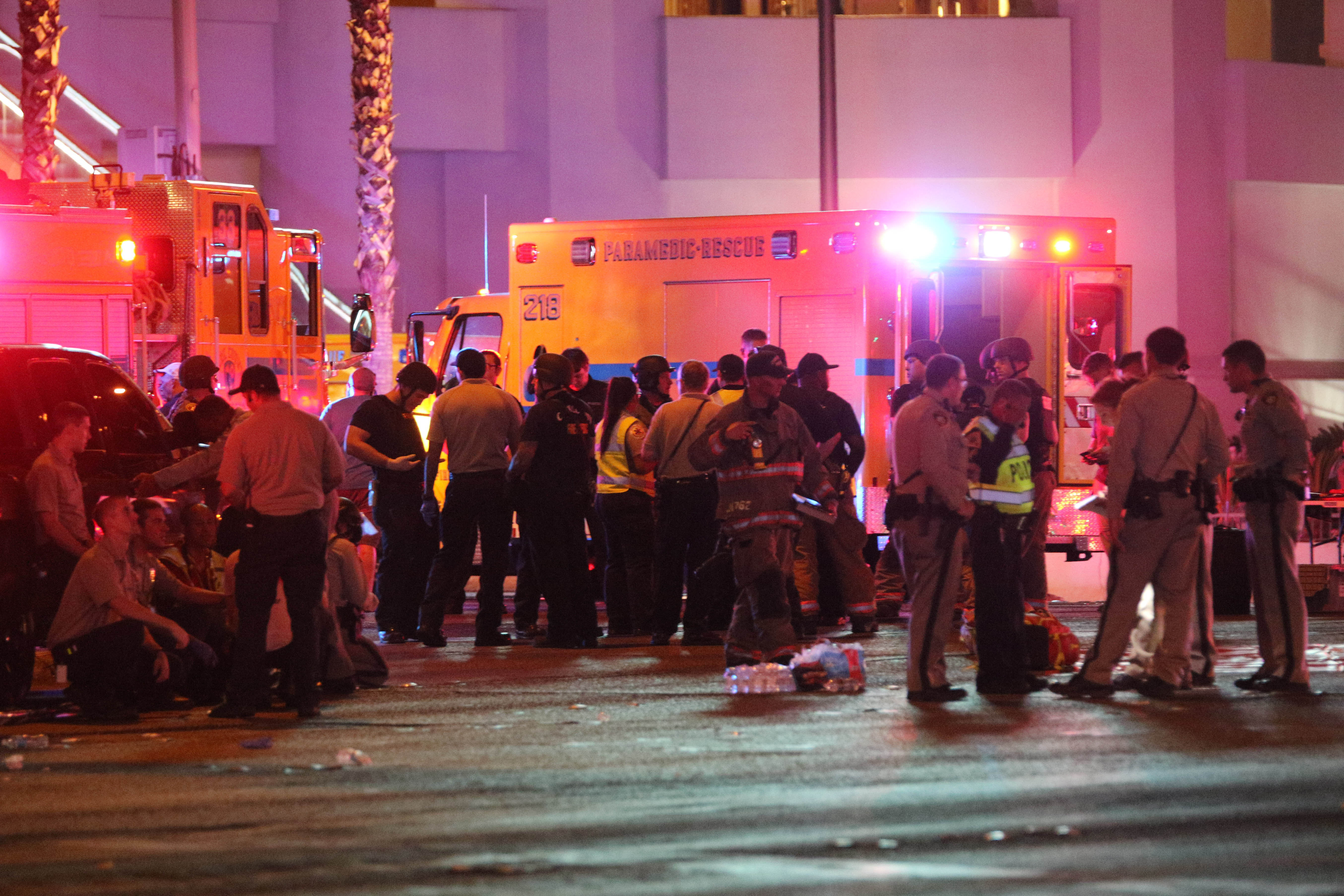 Aftermath of mass shooting in Las Vegas