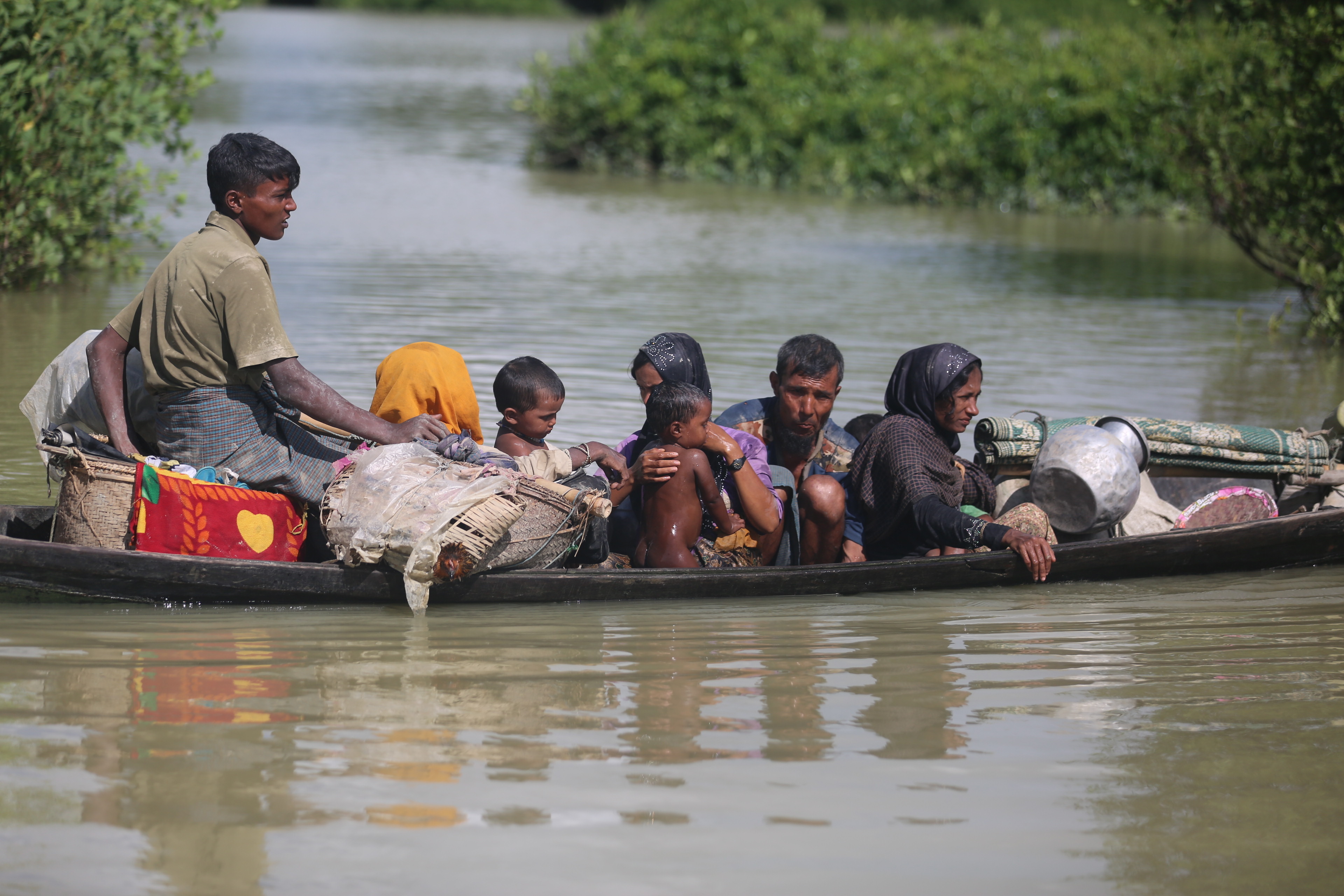 Rohingya Muslims fleeing from ongoing military operations in Myanmar, in 2017. (Picture: PA Images)