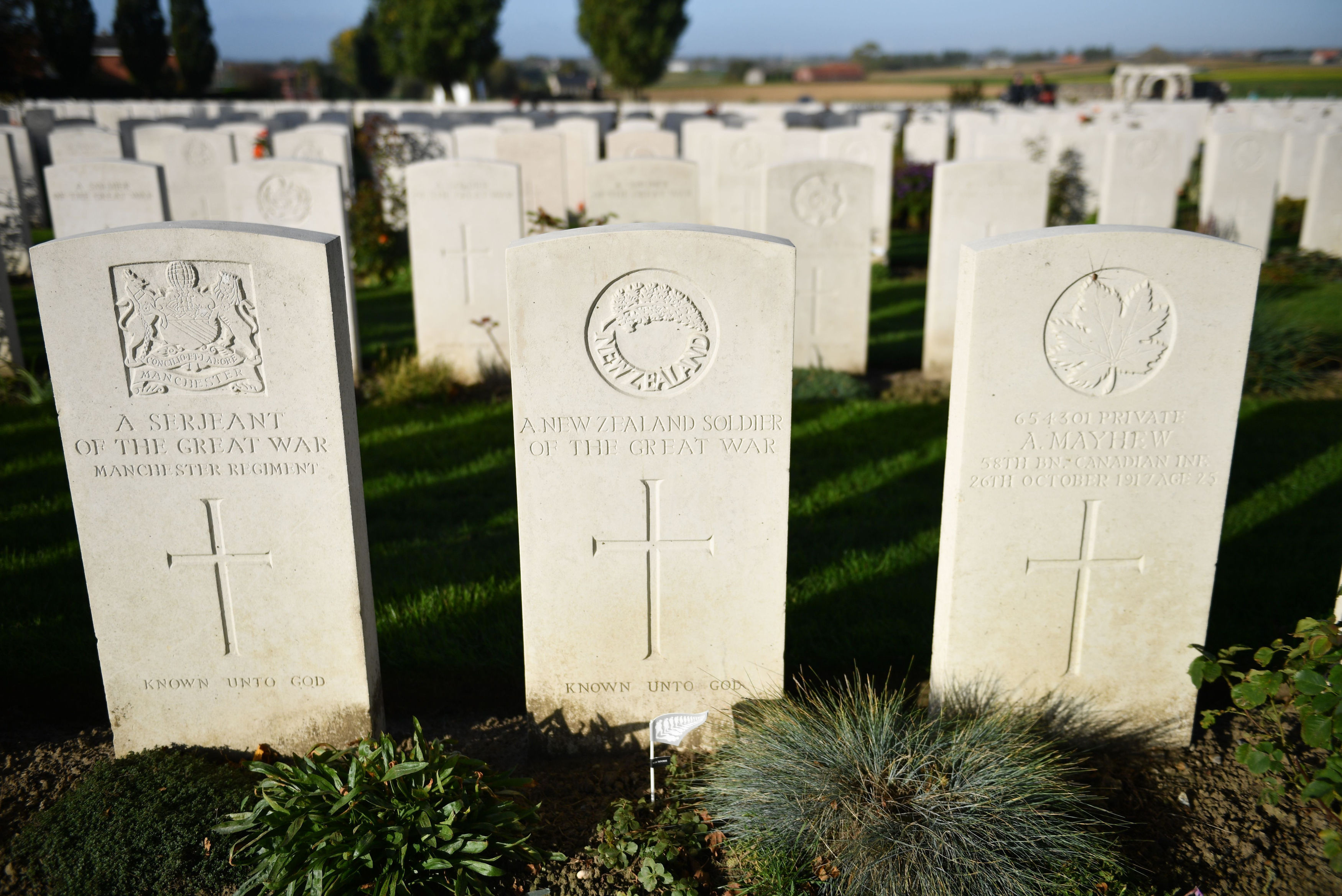 Graves at the Tyne Cot Cemetery, Belgium PA Images