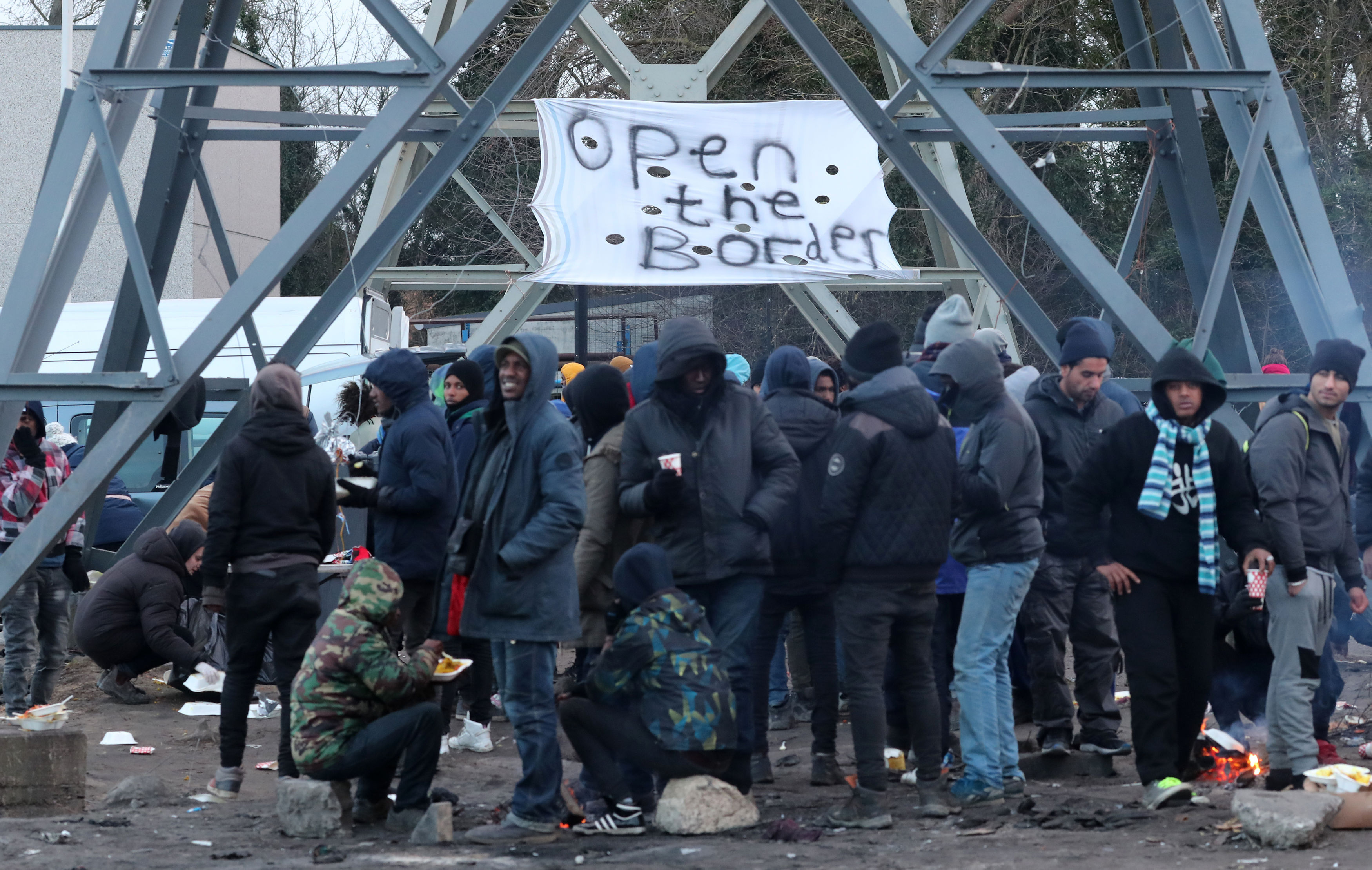 A view of a migrant camp in Calais, France (CREDIT PA)
