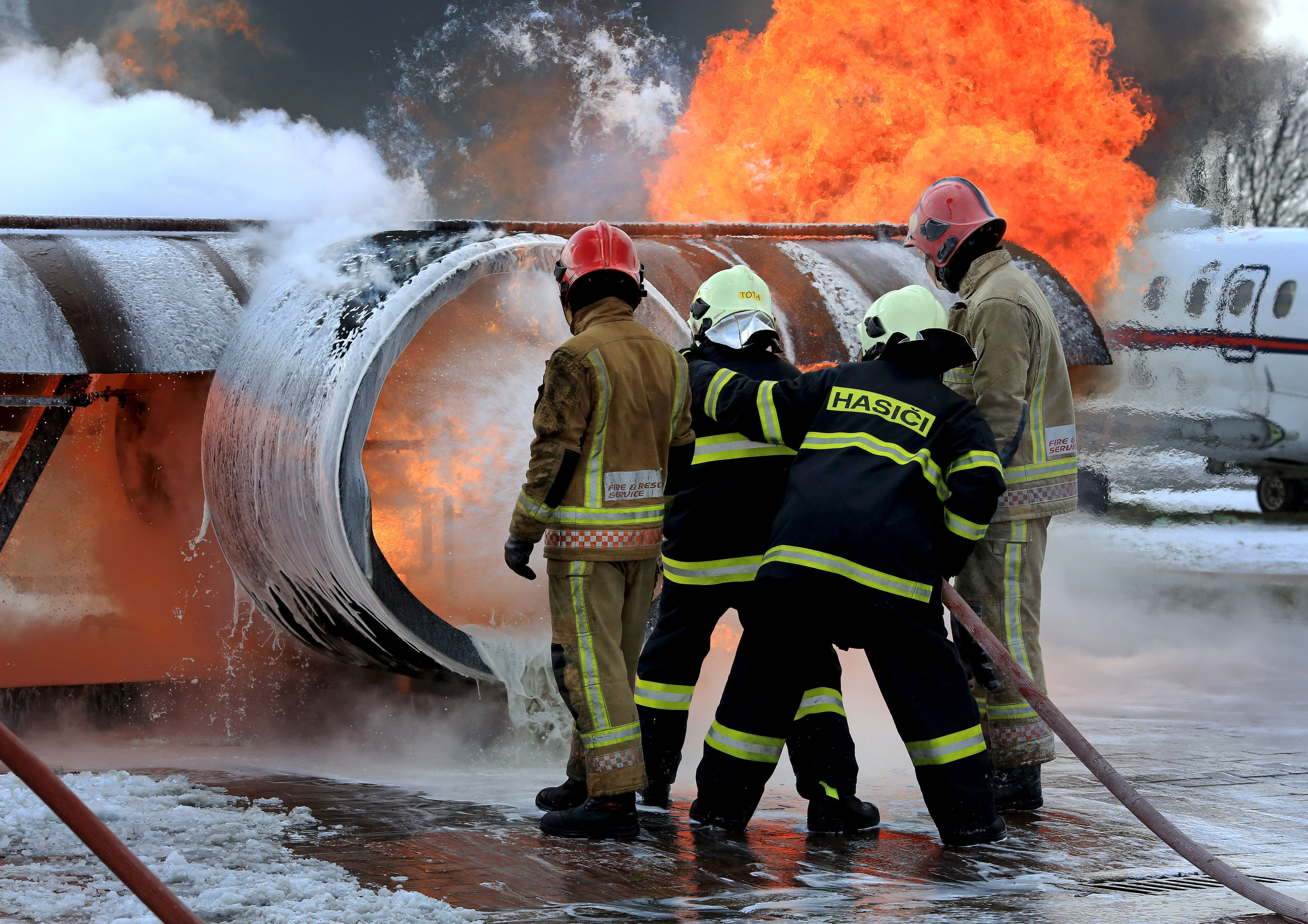 RAF Manston Defence Fire Training Slovakian Air Force (PA)
