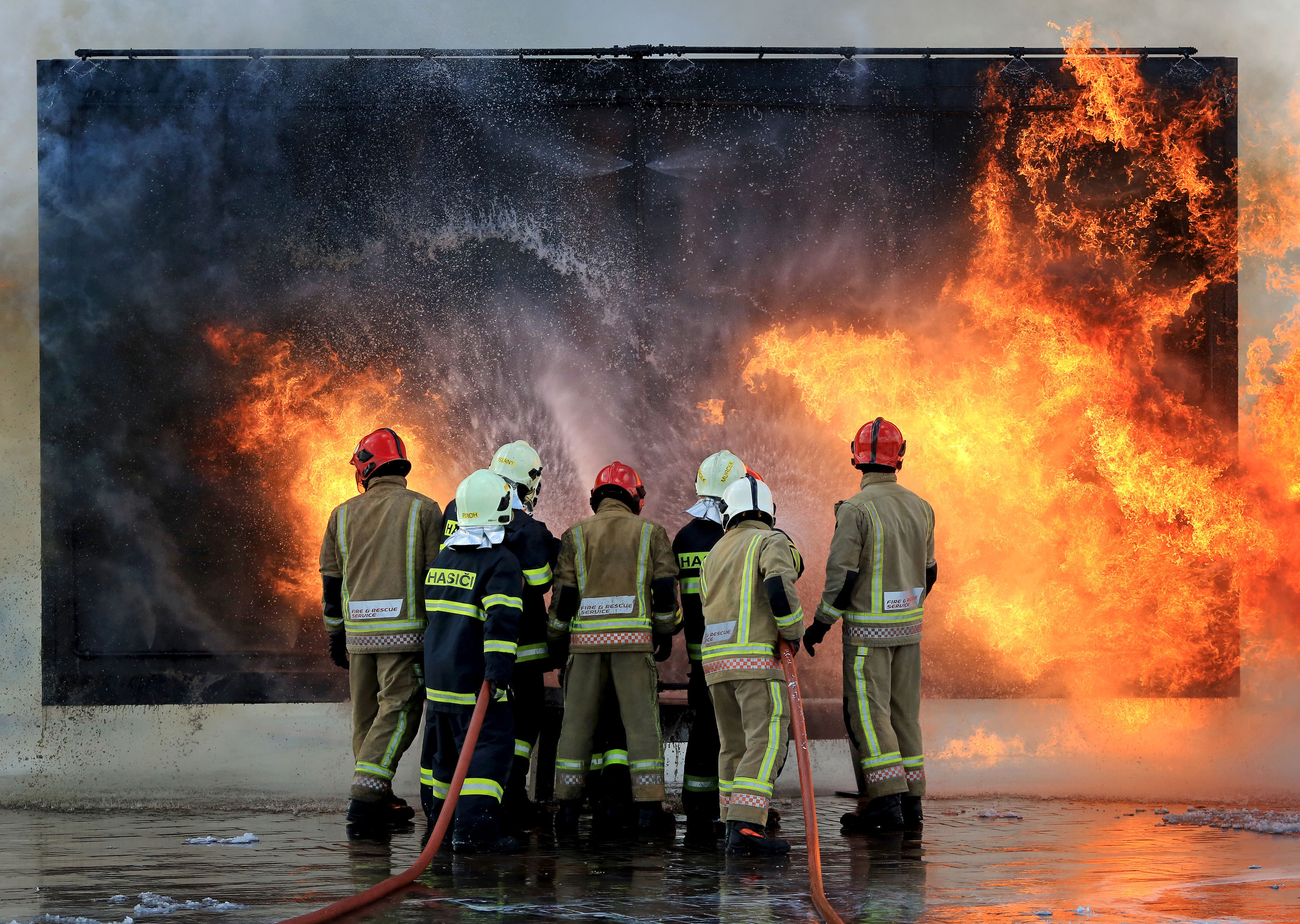 RAF Manston Defence Fire Training Slovakian Air Force (PA)