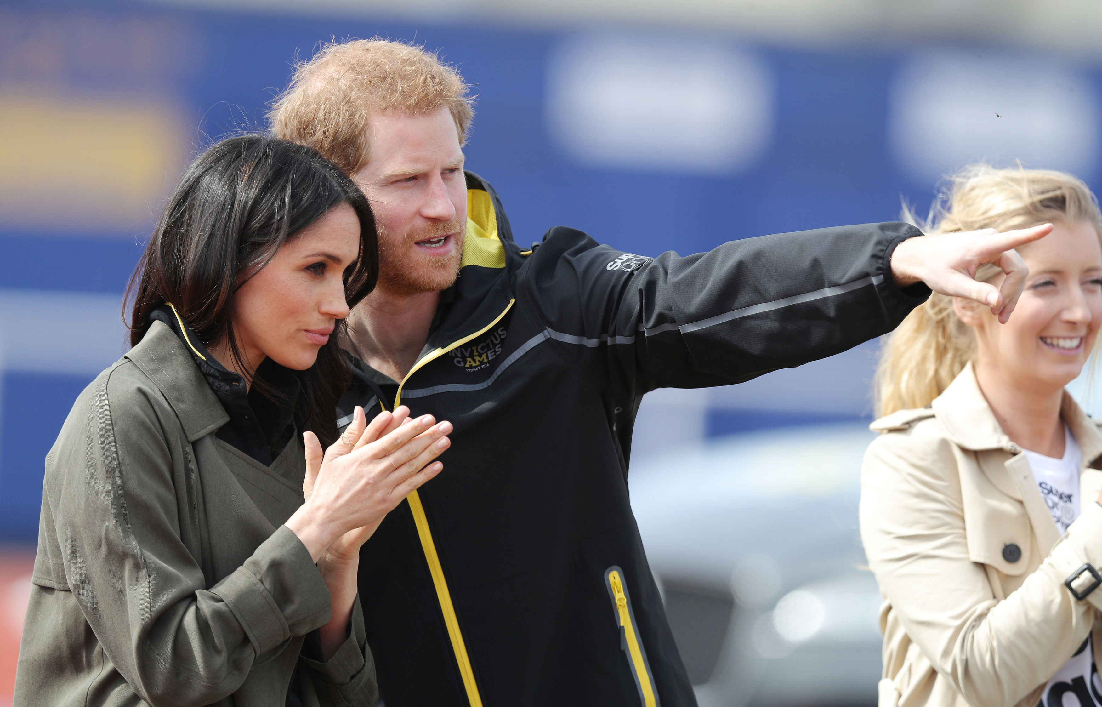 Prince Harry and Meghan Markle at the Invictus Games trials (Picture: PA).