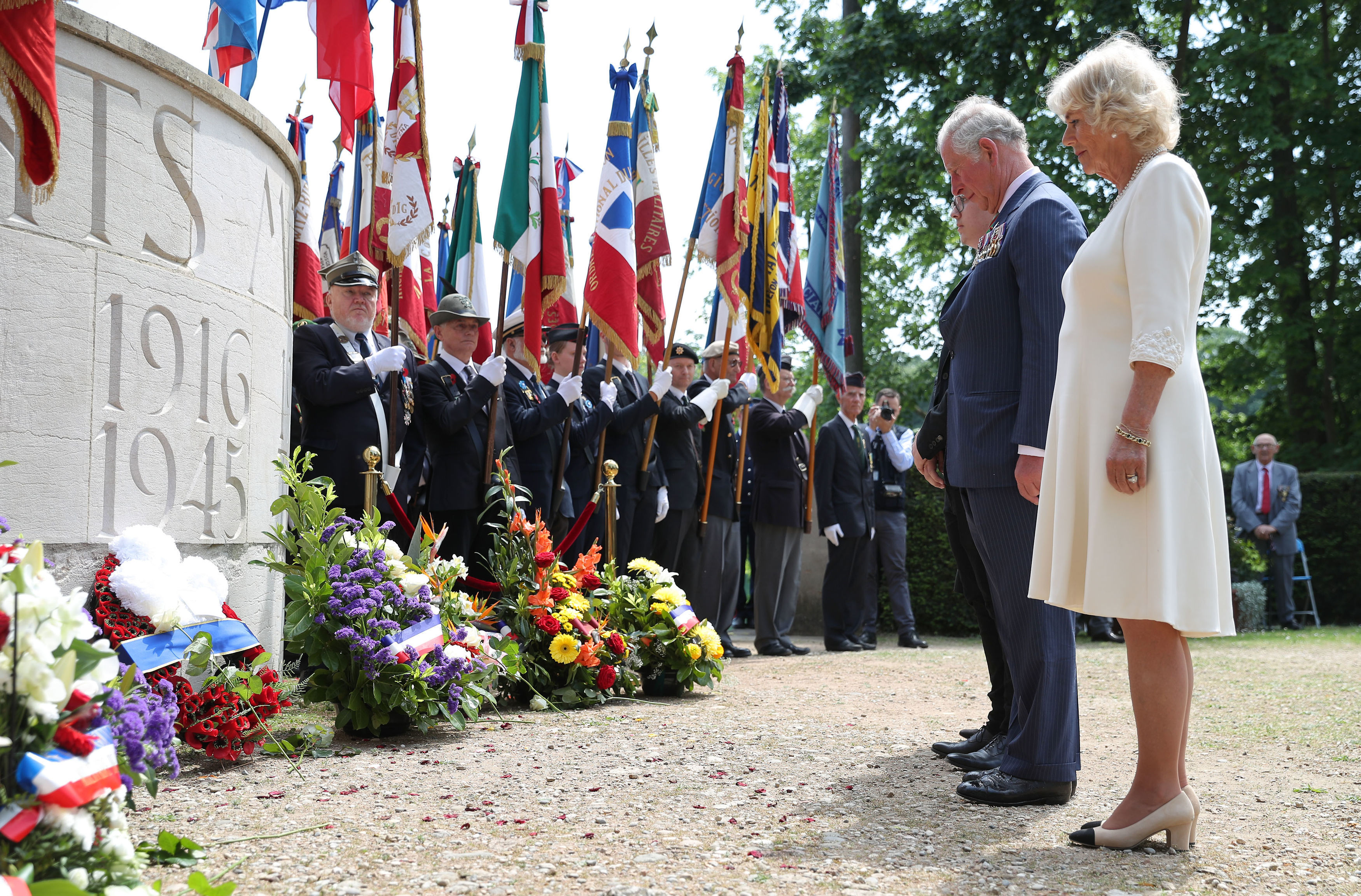 Prince Charles And Camilla Commemorate VE Day In France