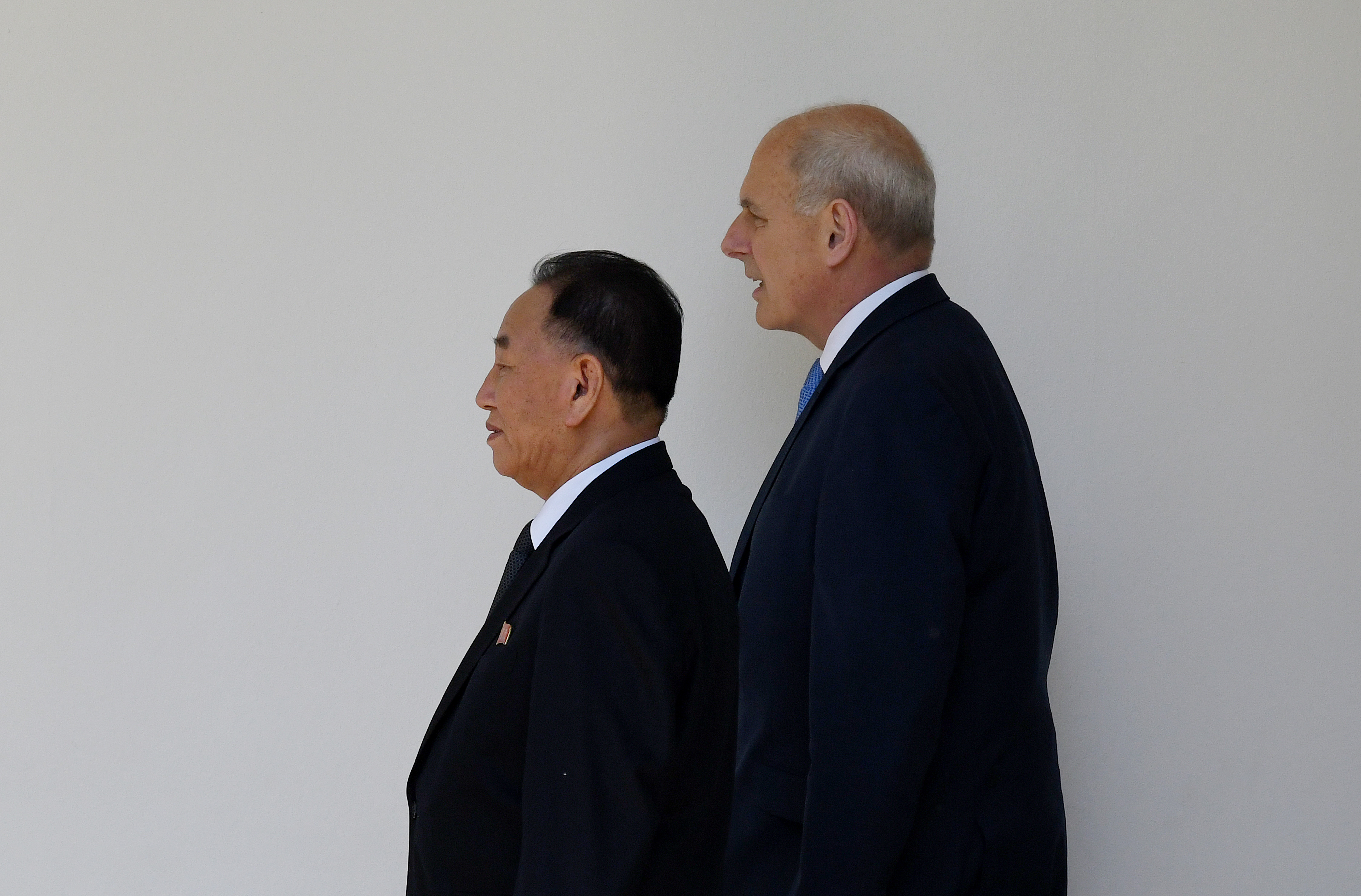 Chief of staff John Kelly walks along the Colonnade PA Images