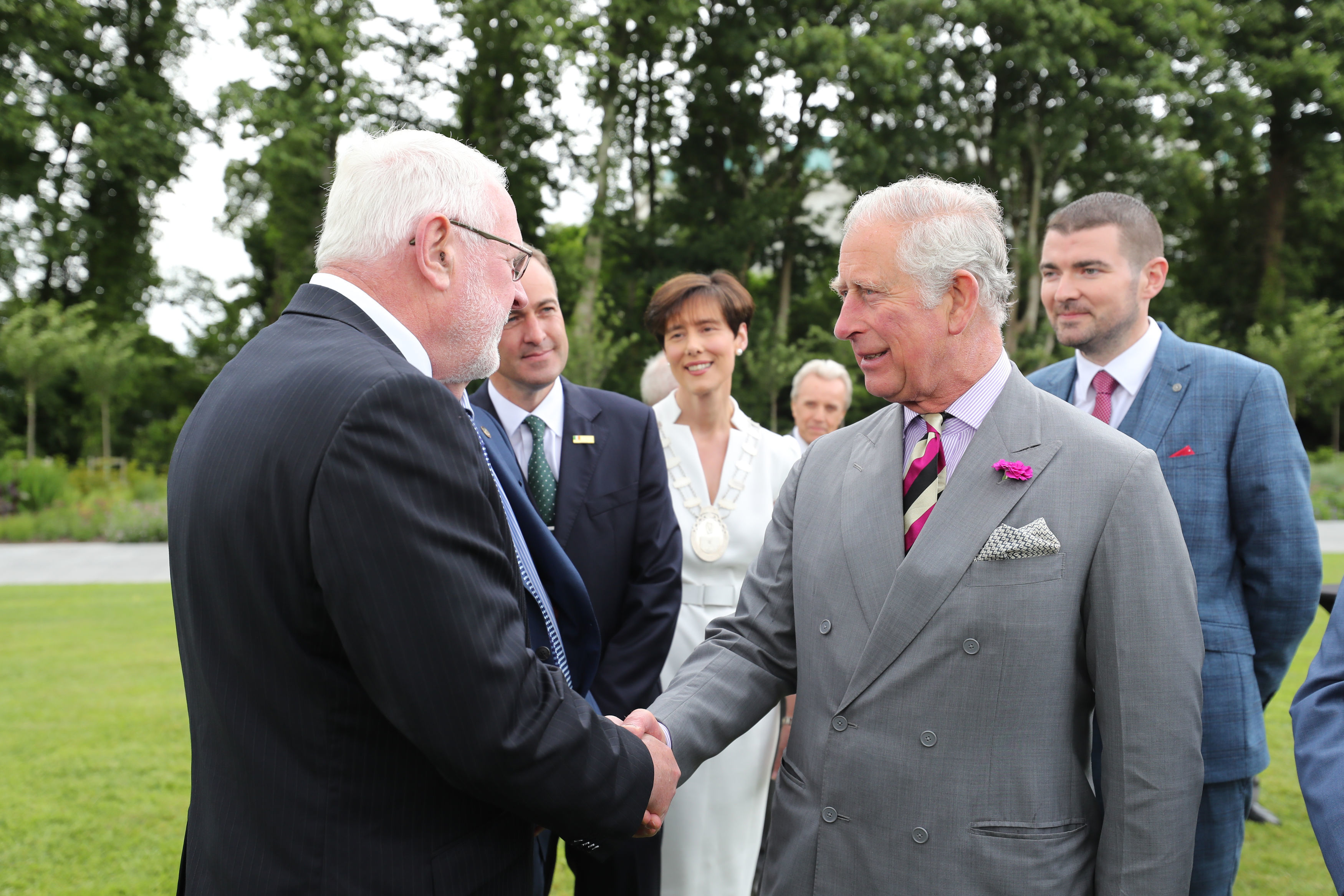 Prince Charles greets Martin Ferris, Sinn Fein MP and former IRA gun runner