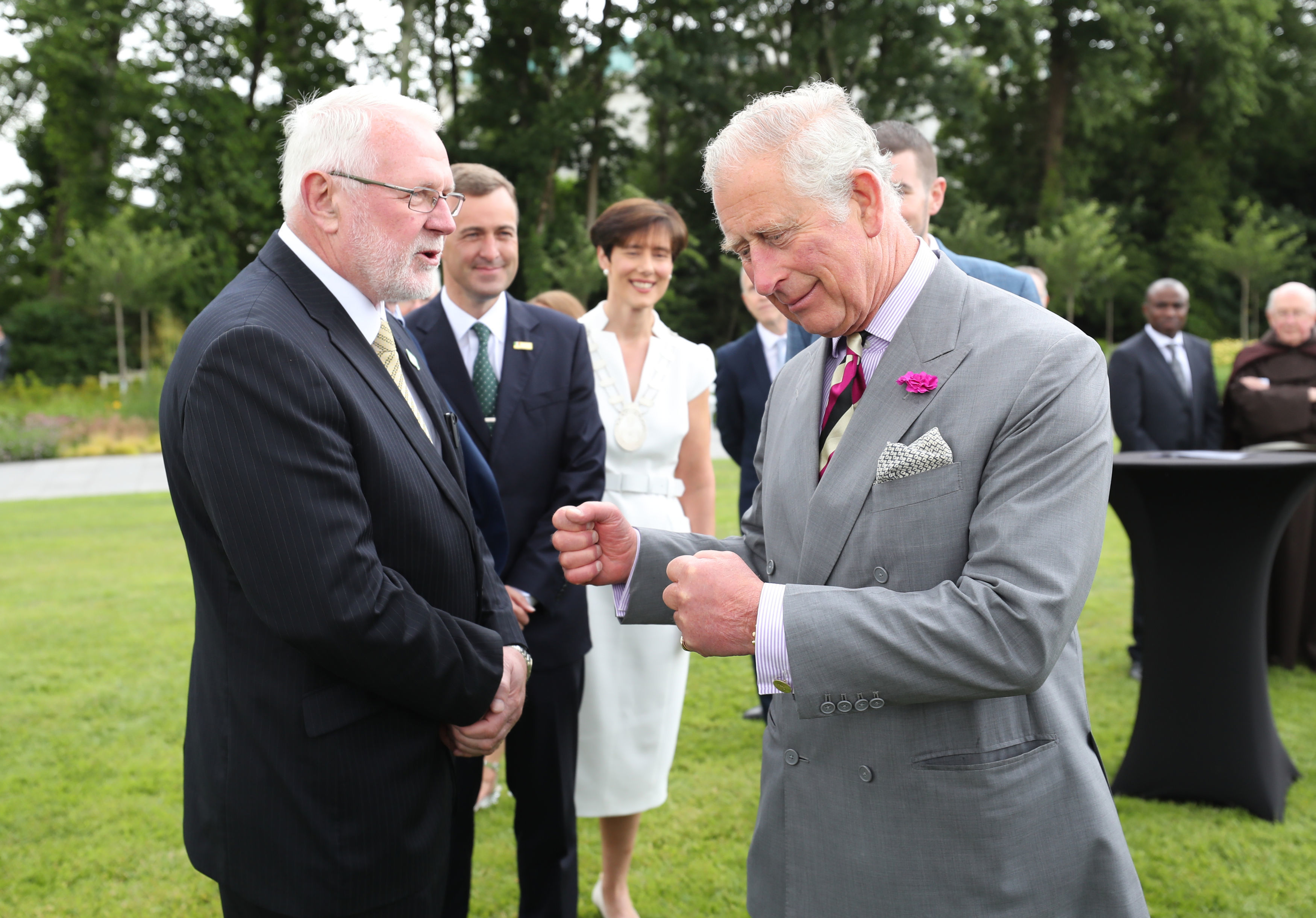 Prince Charles meets Martin Ferris, Sinn Fein MP and former IRA gun runner.